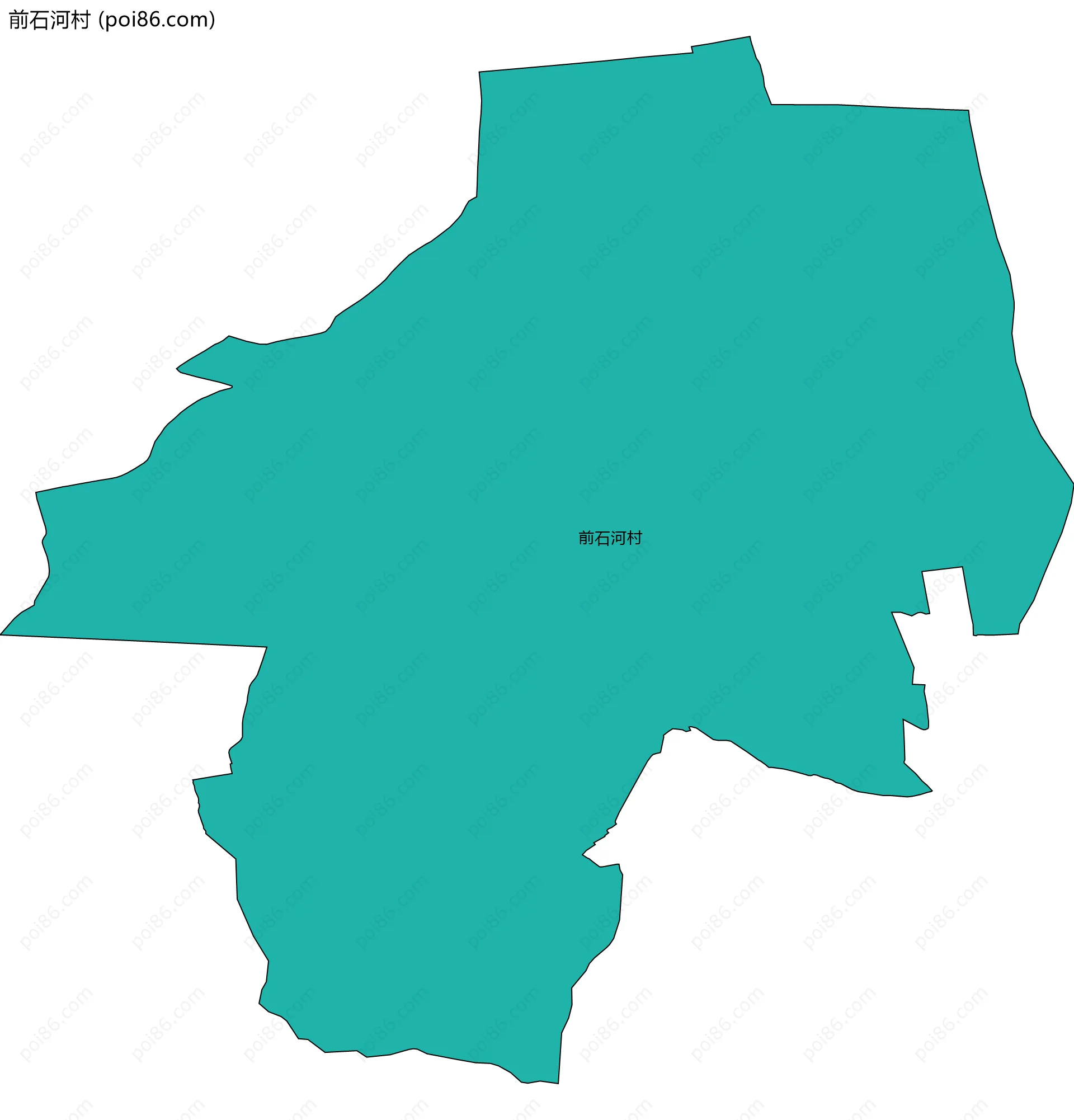 前石河村边界地图