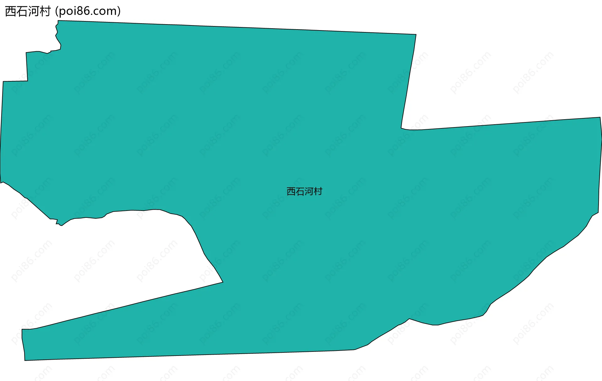 西石河村边界地图
