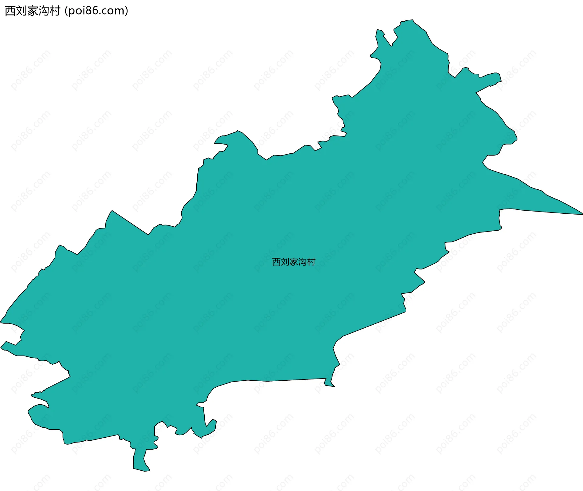 西刘家沟村边界地图