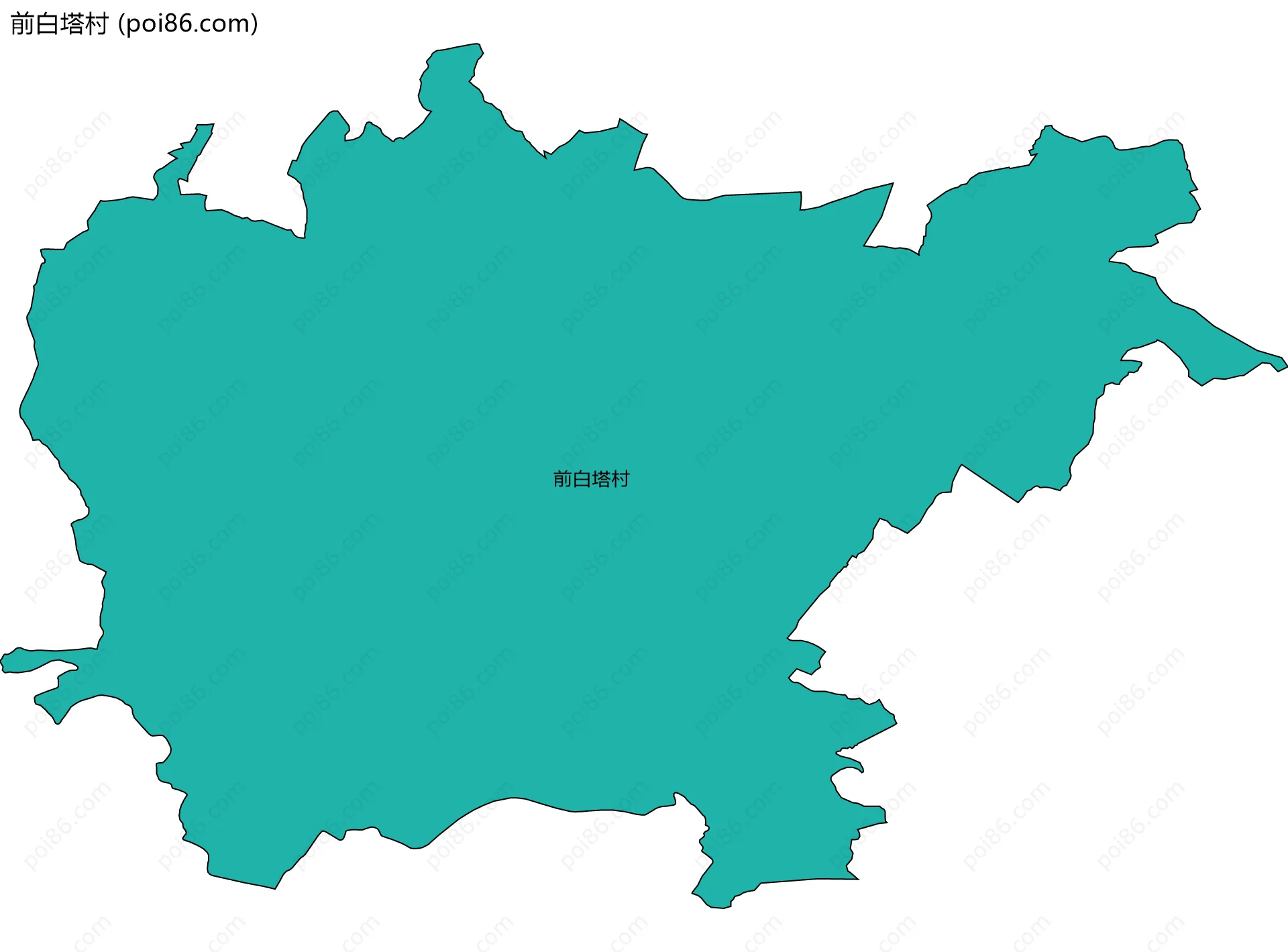 前白塔村边界地图