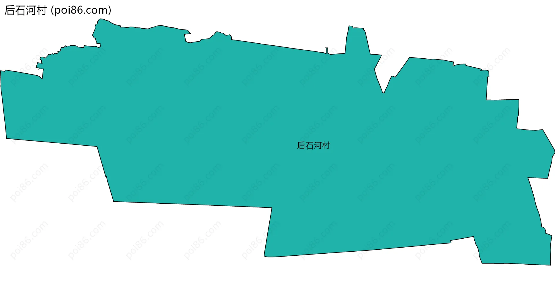 后石河村边界地图