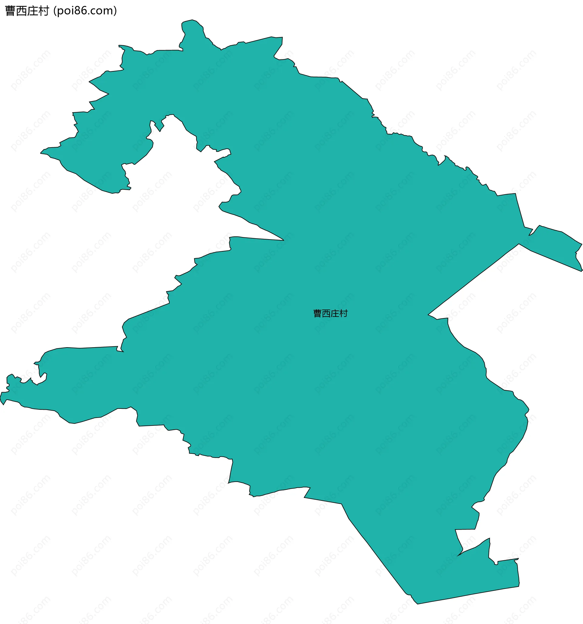 曹西庄村边界地图