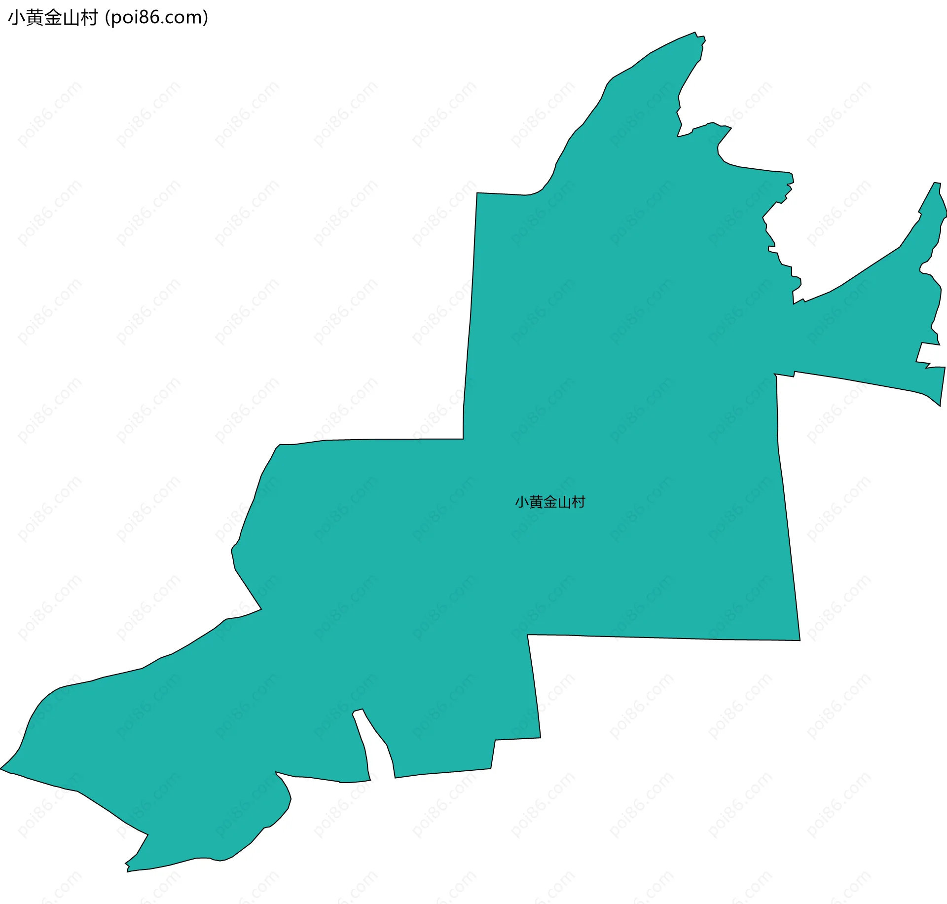 小黄金山村边界地图