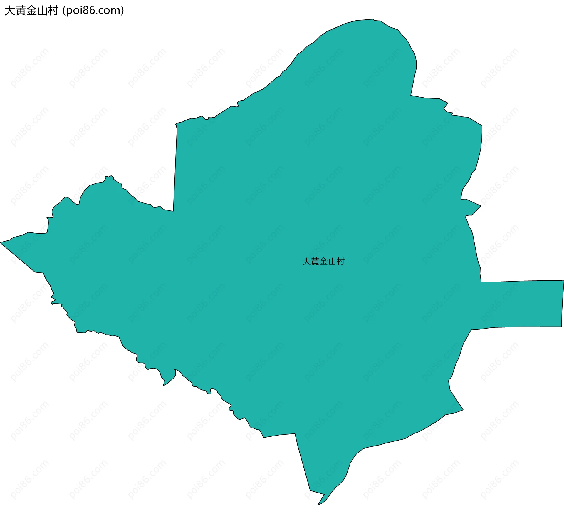 大黄金山村边界地图