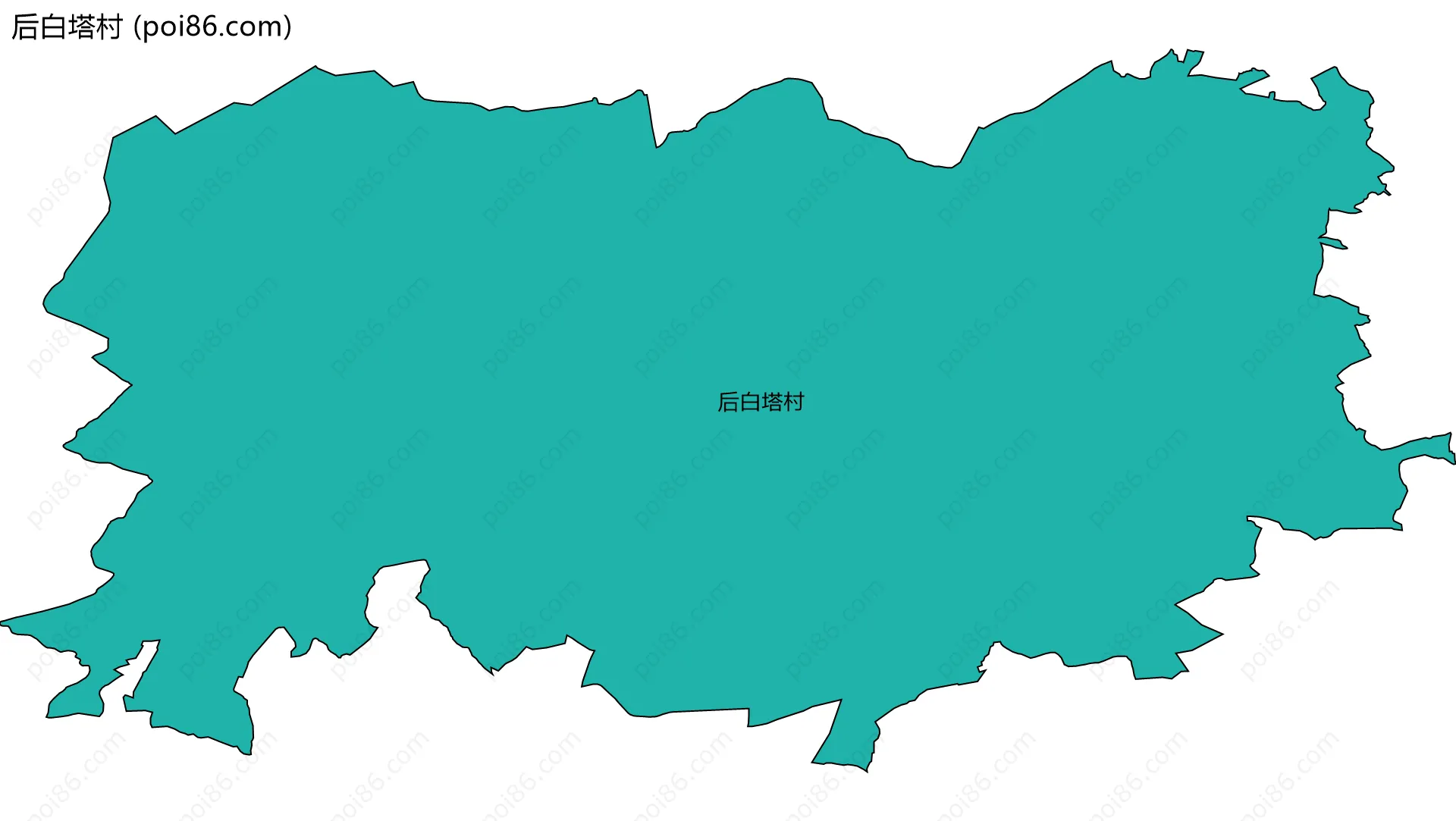 后白塔村边界地图