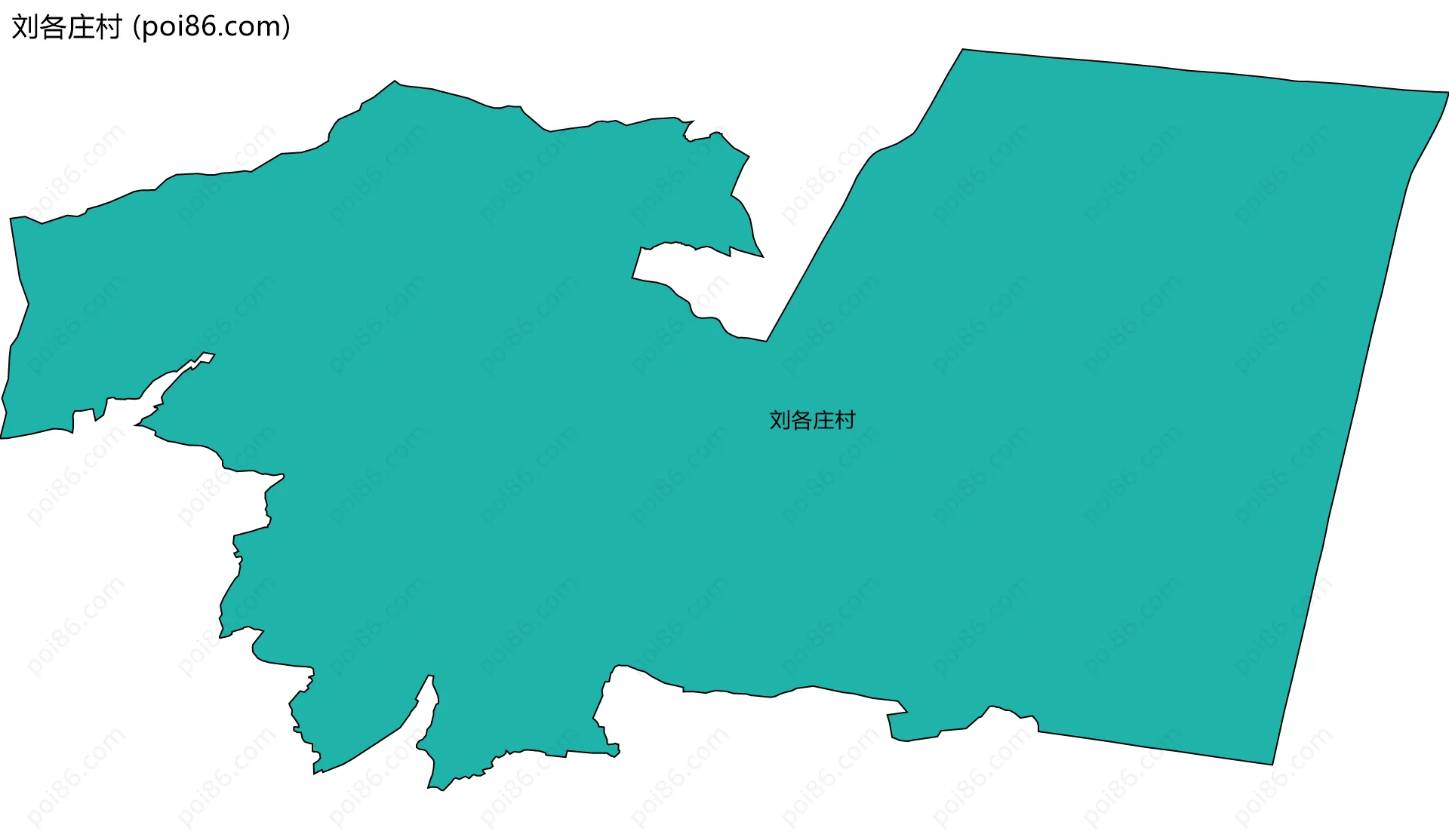 刘各庄村边界地图