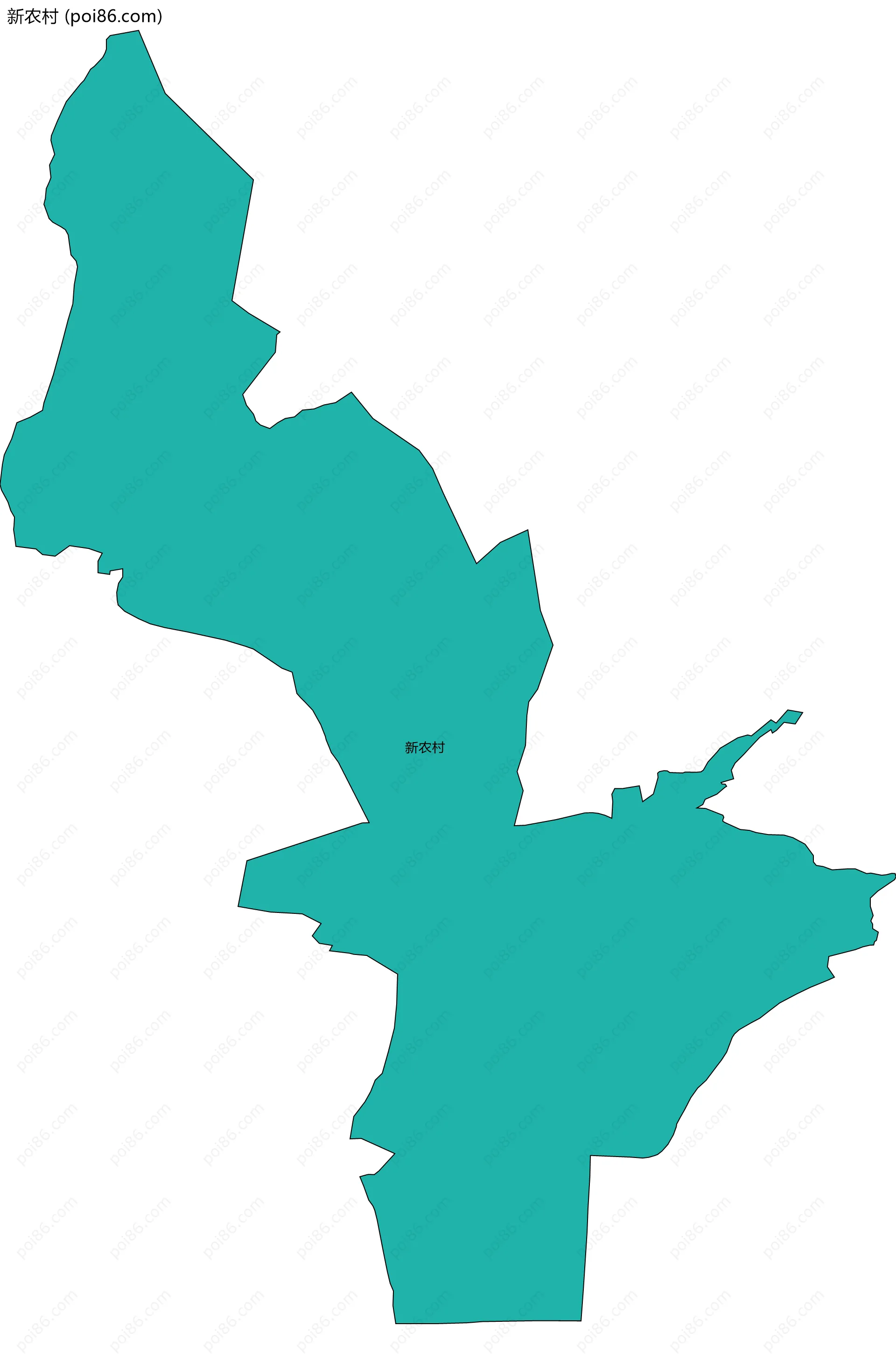新农村边界地图