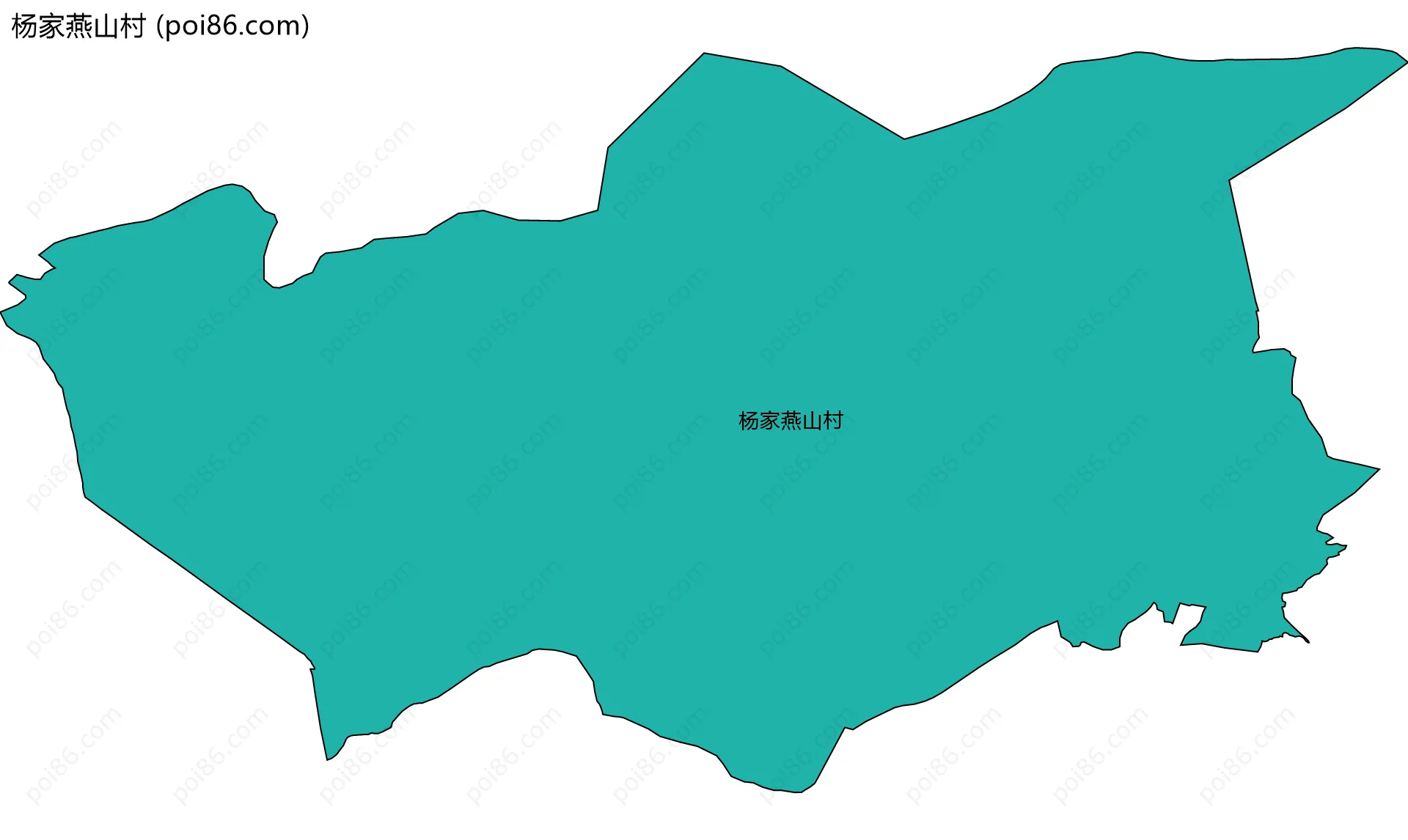 杨家燕山村边界地图