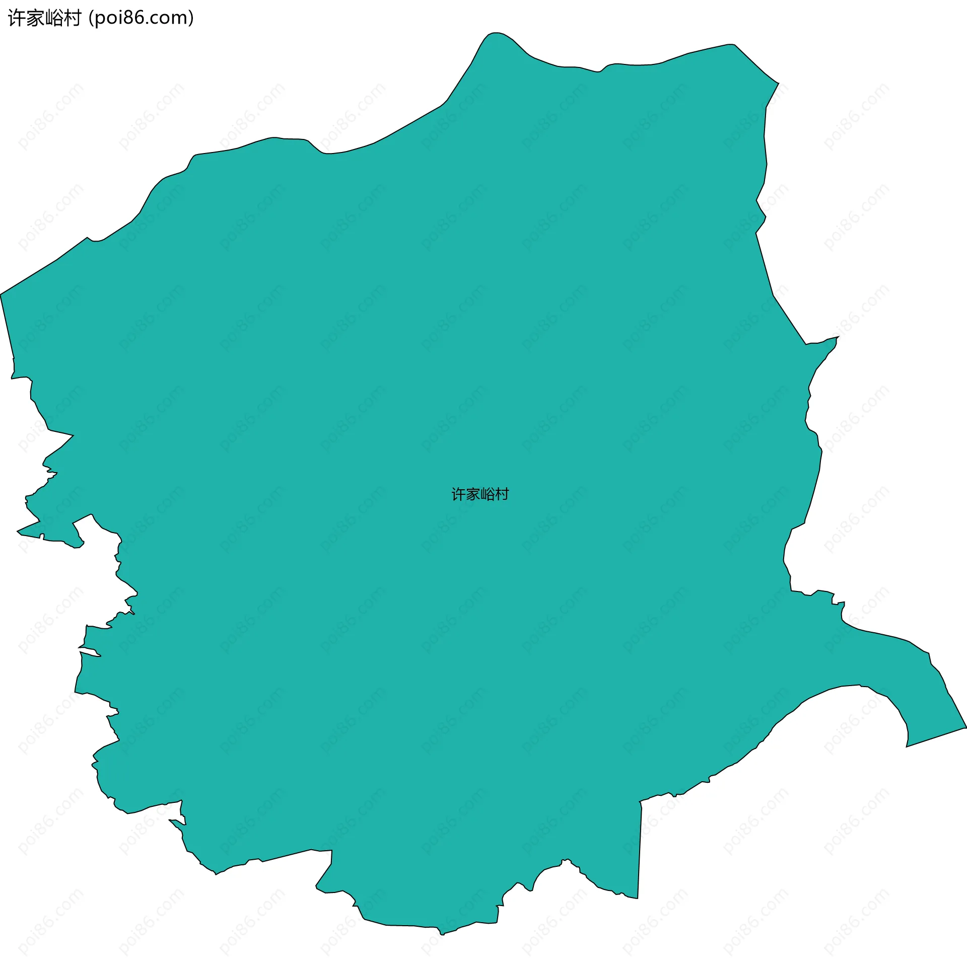 许家峪村边界地图