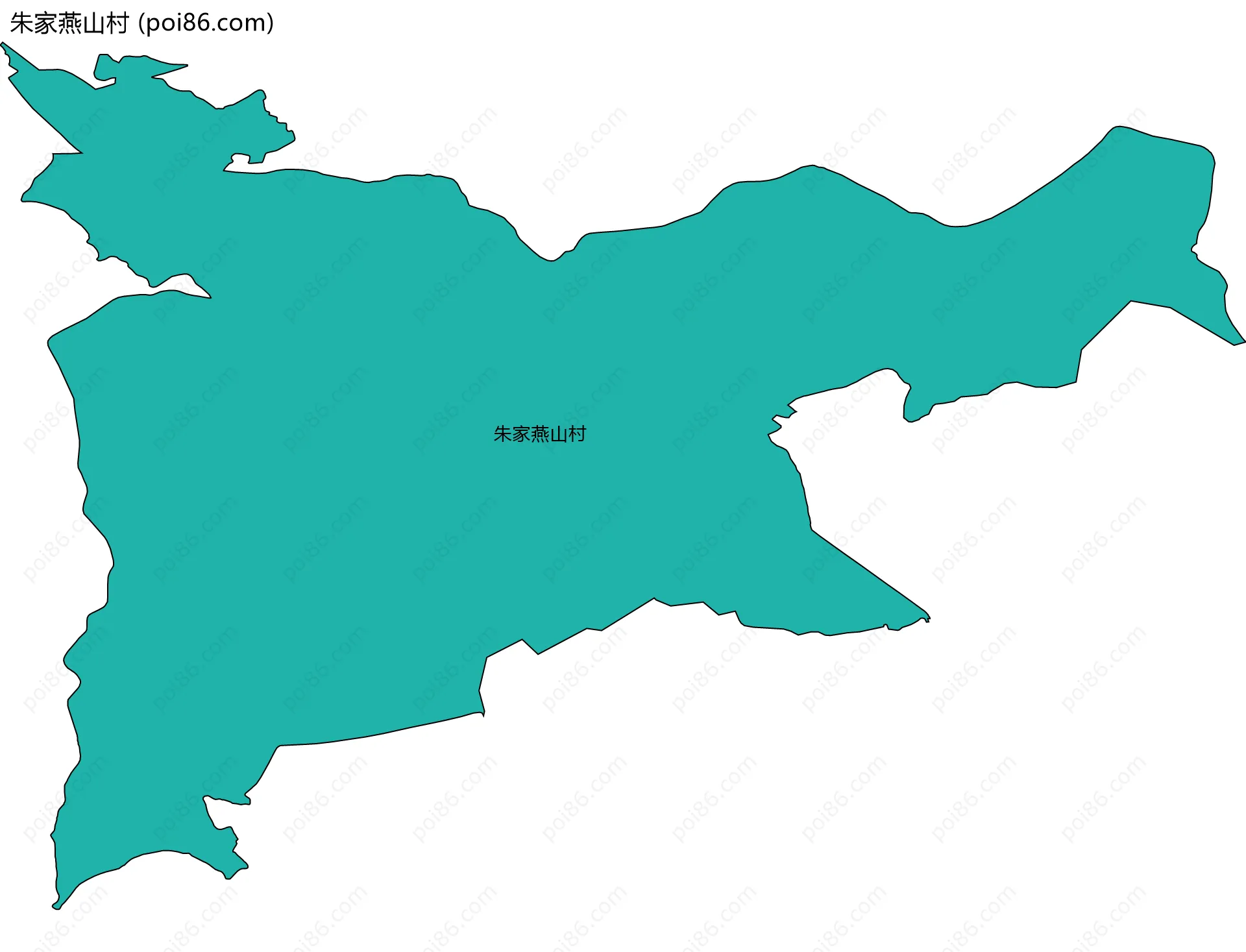 朱家燕山村边界地图