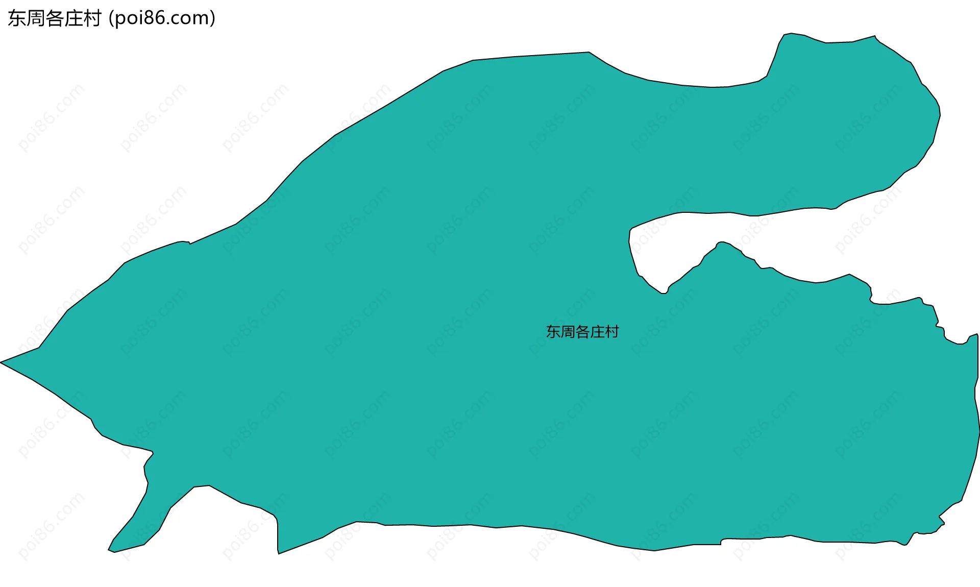 东周各庄村边界地图