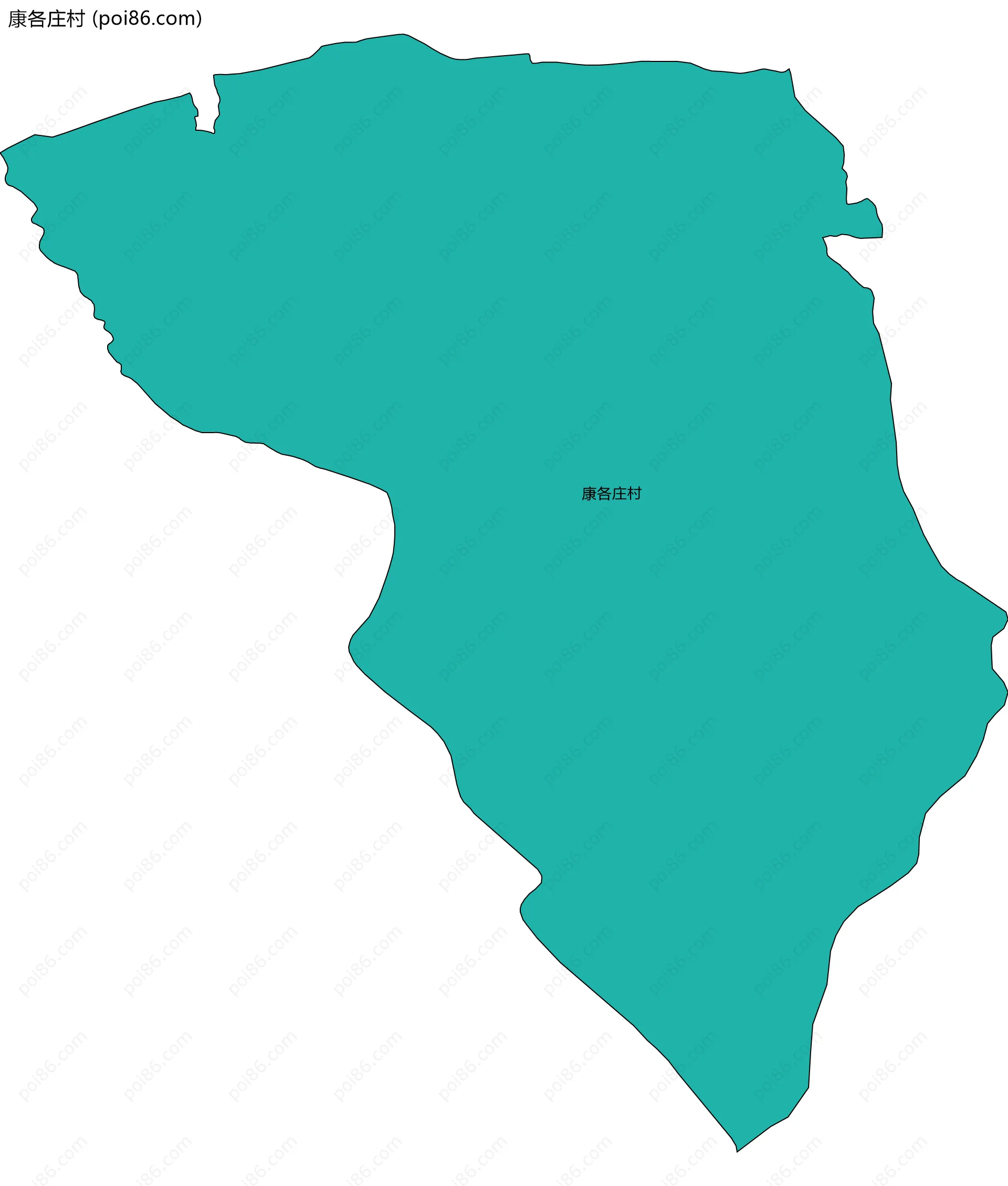 康各庄村边界地图