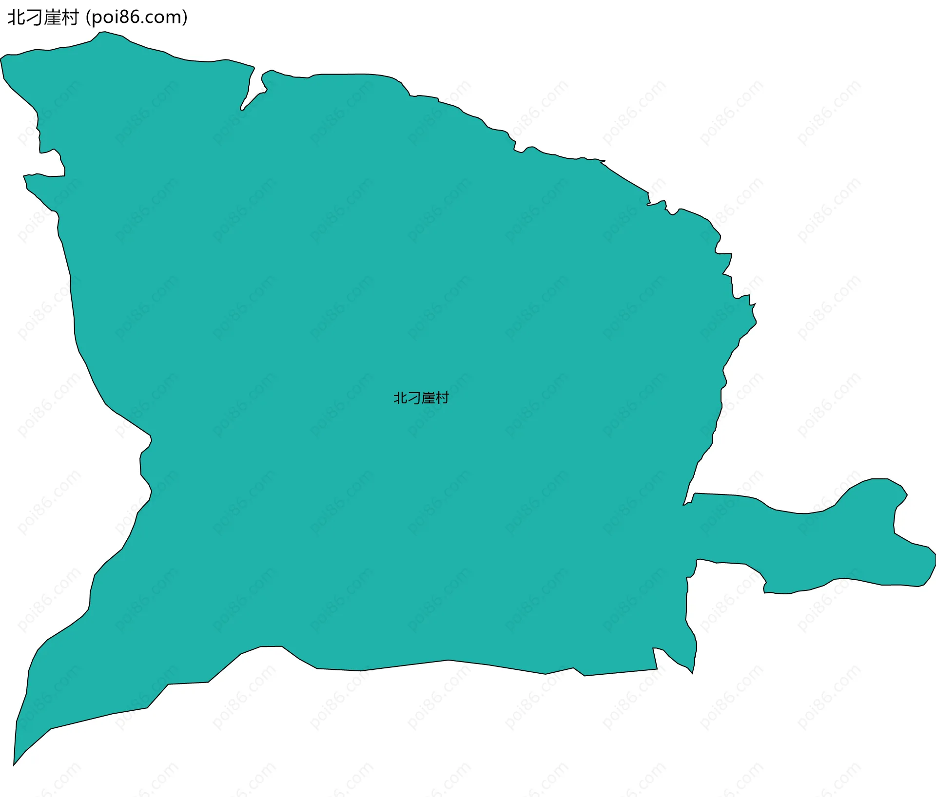 北刁崖村边界地图