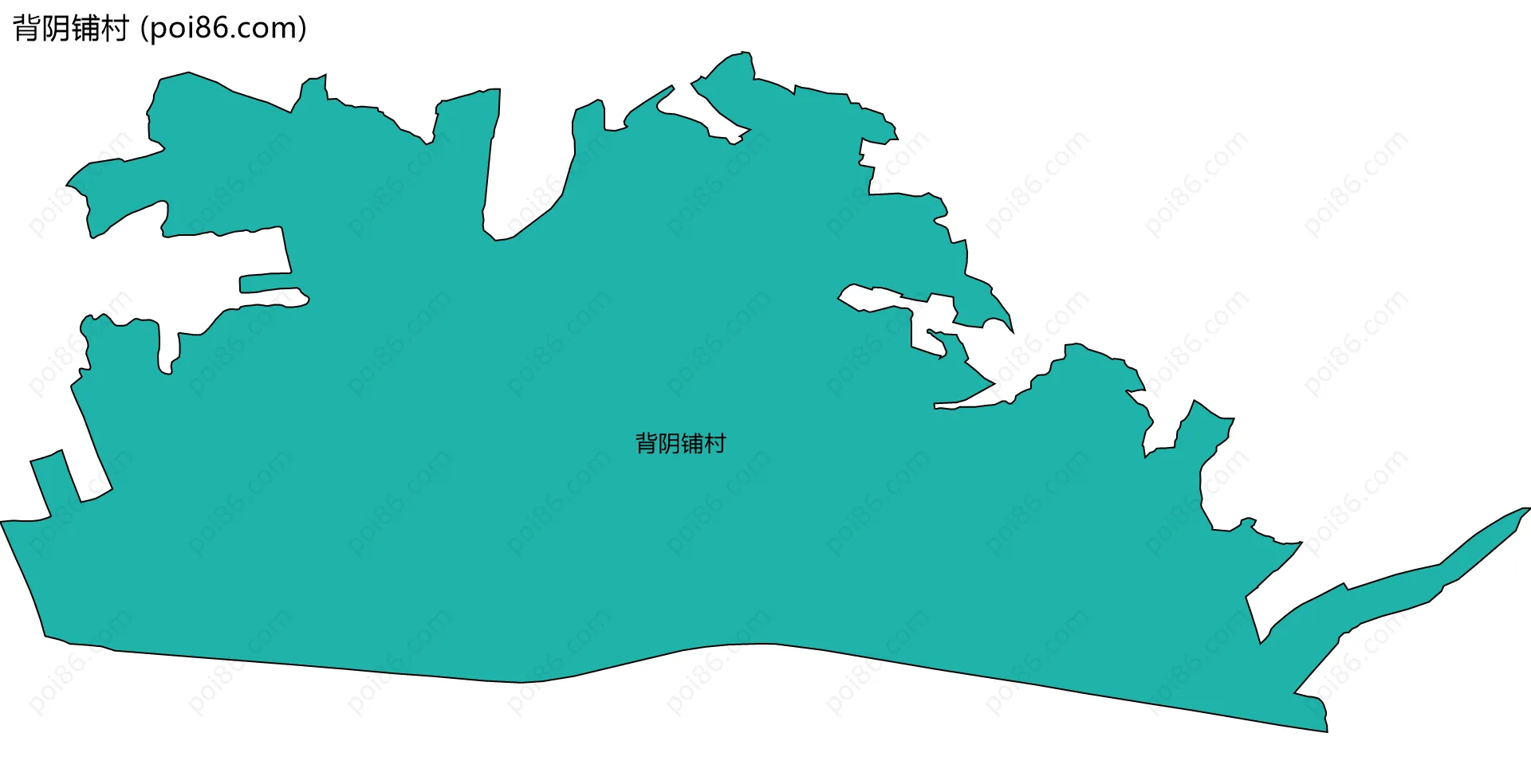 背阴铺村边界地图