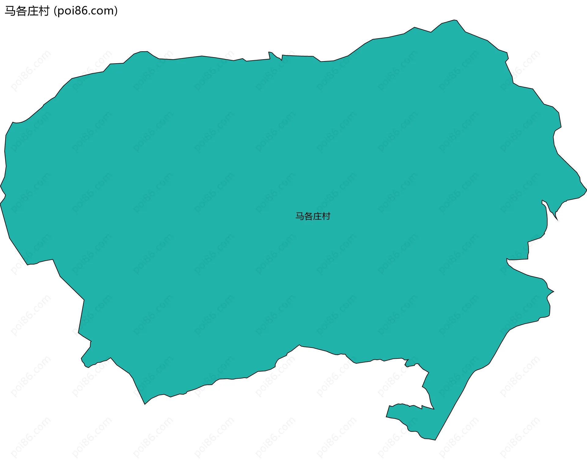 马各庄村边界地图
