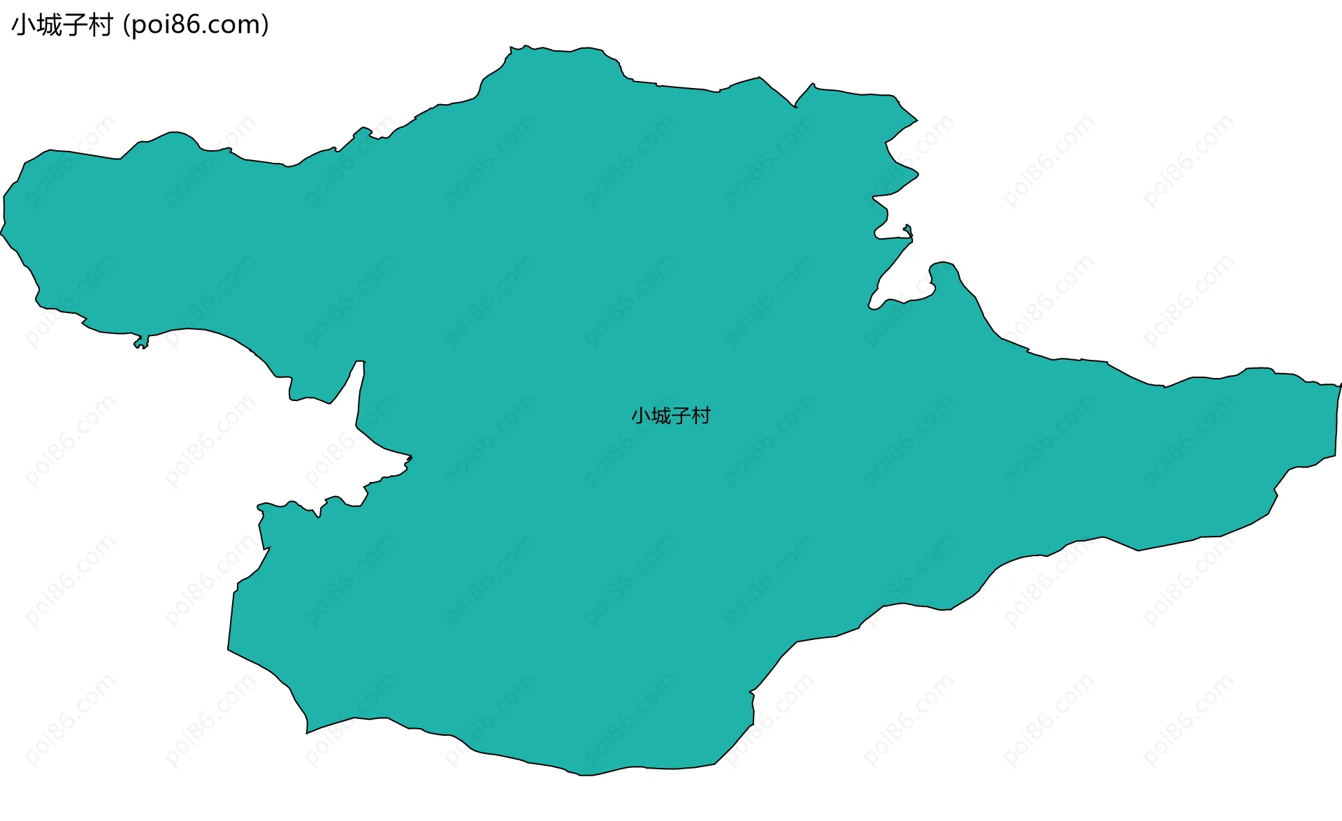 小城子村边界地图