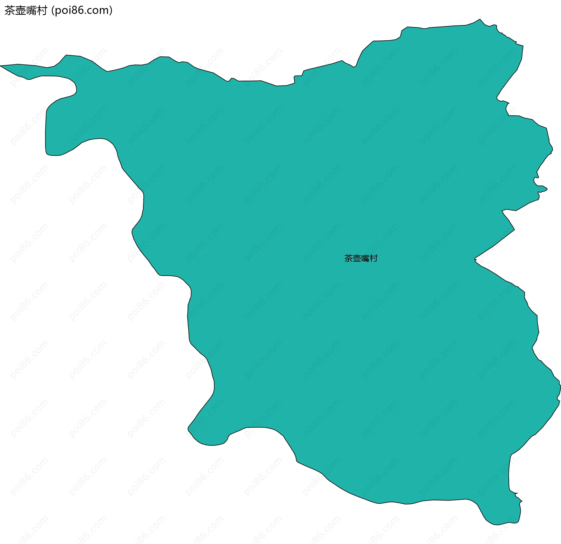 茶壶嘴村边界地图