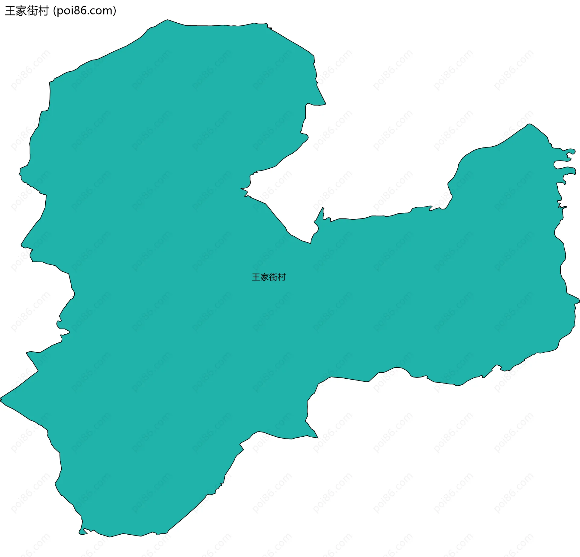 王家街村边界地图