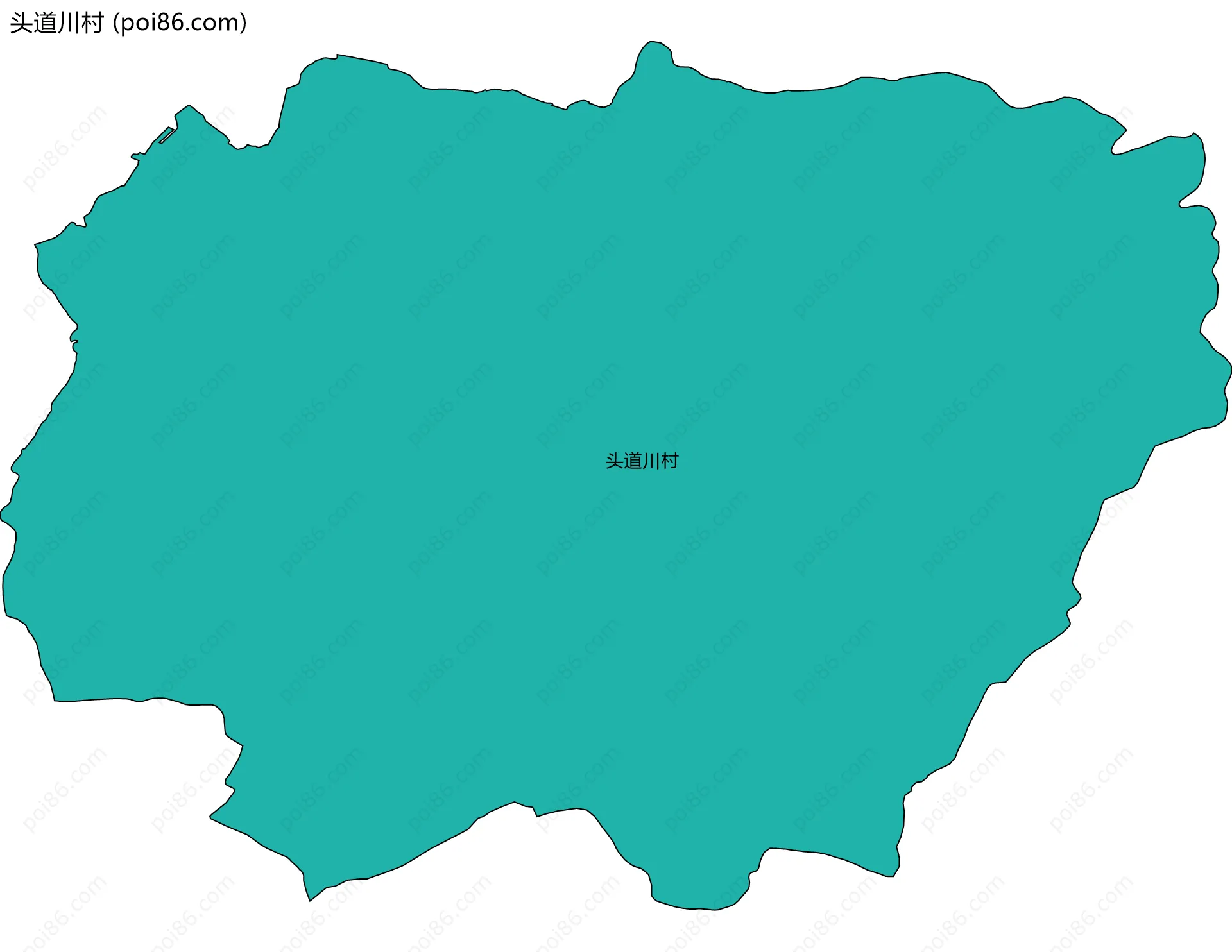 头道川村边界地图