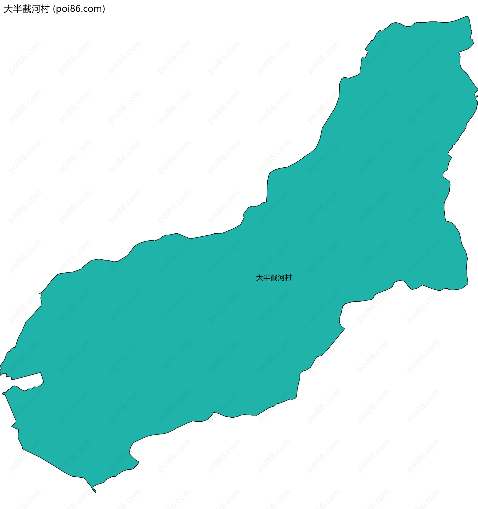 大半截河村边界地图