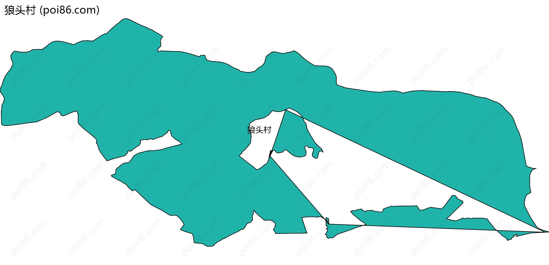 狼头村边界地图