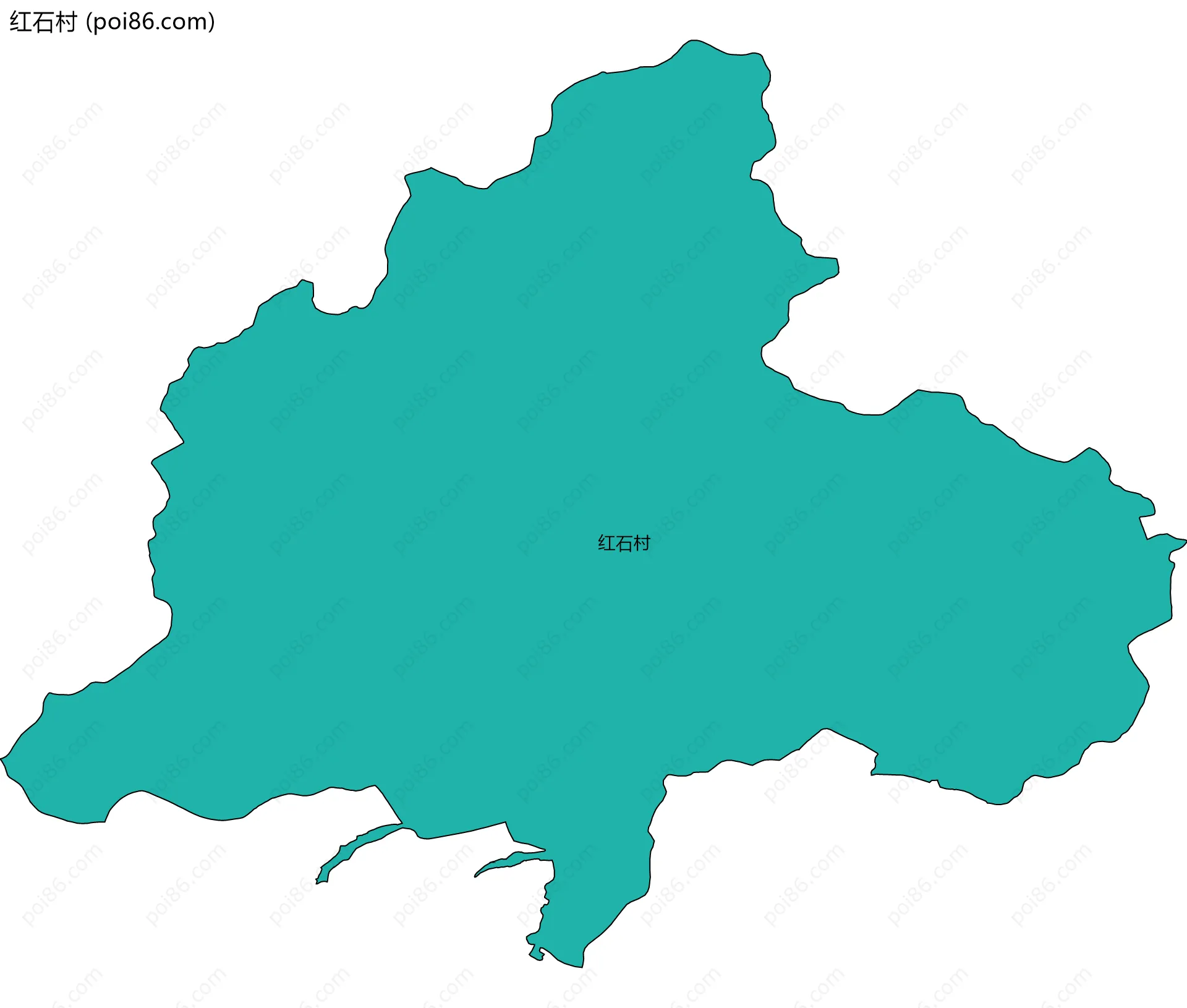 红石村边界地图