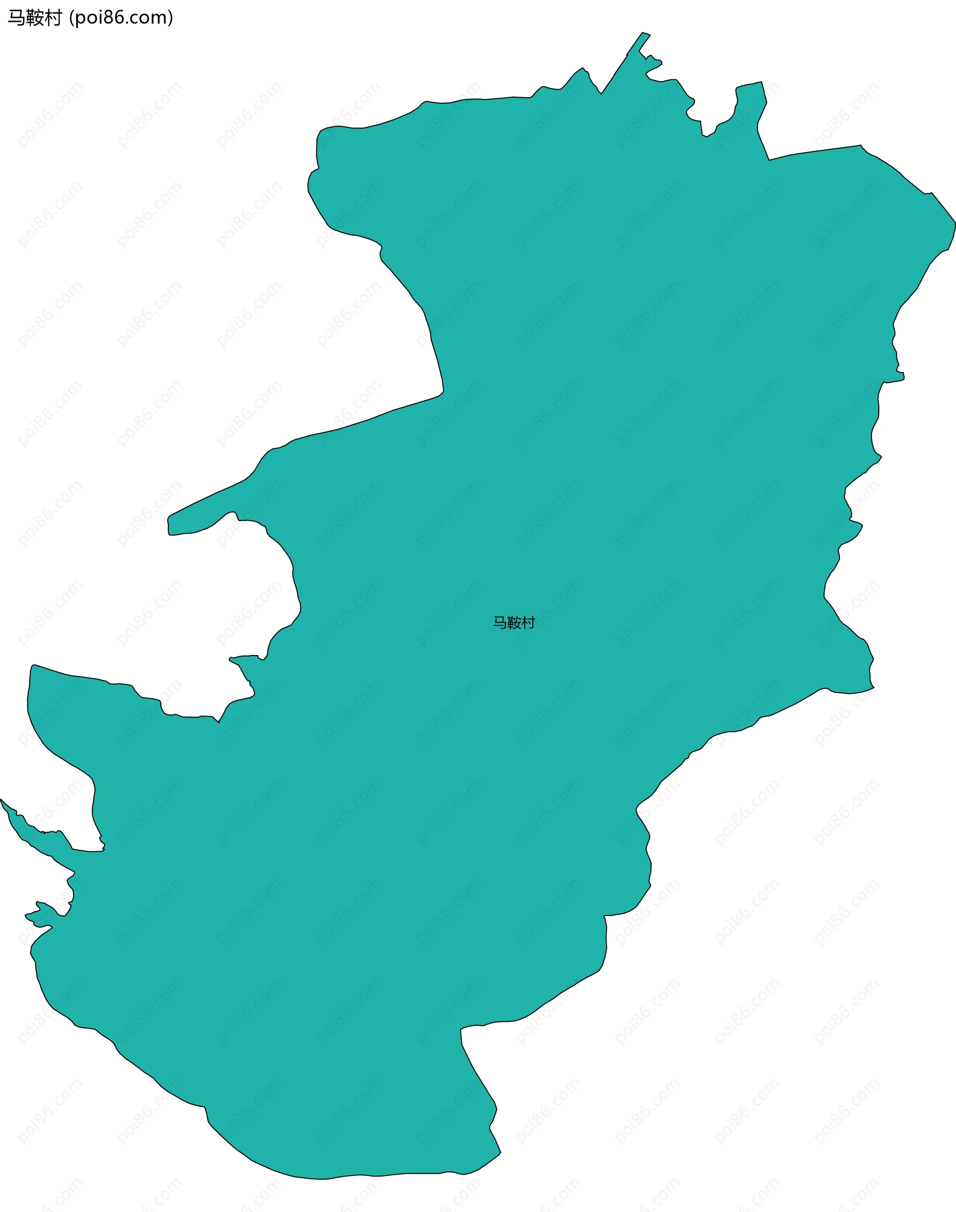 马鞍村边界地图