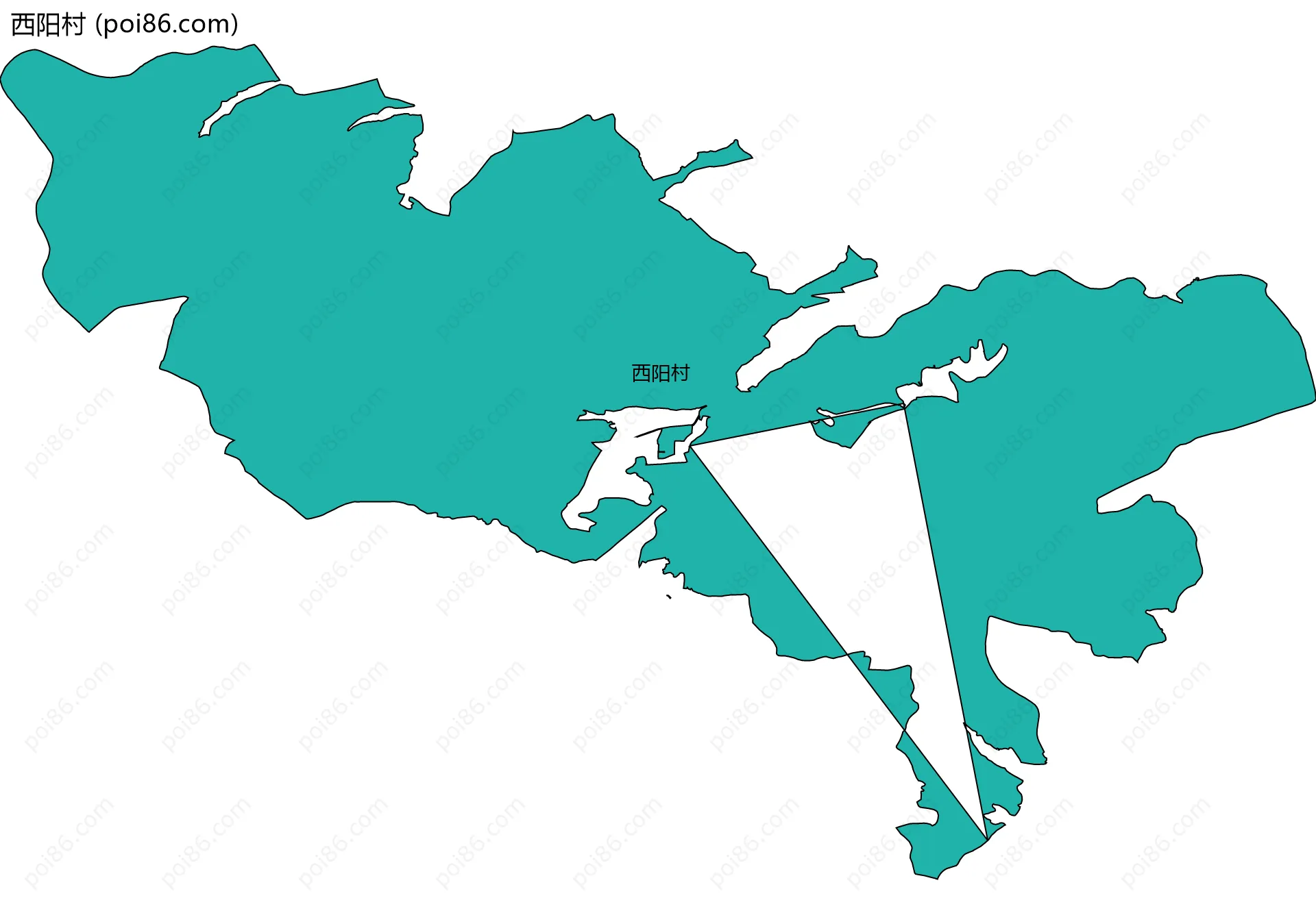 西阳村边界地图