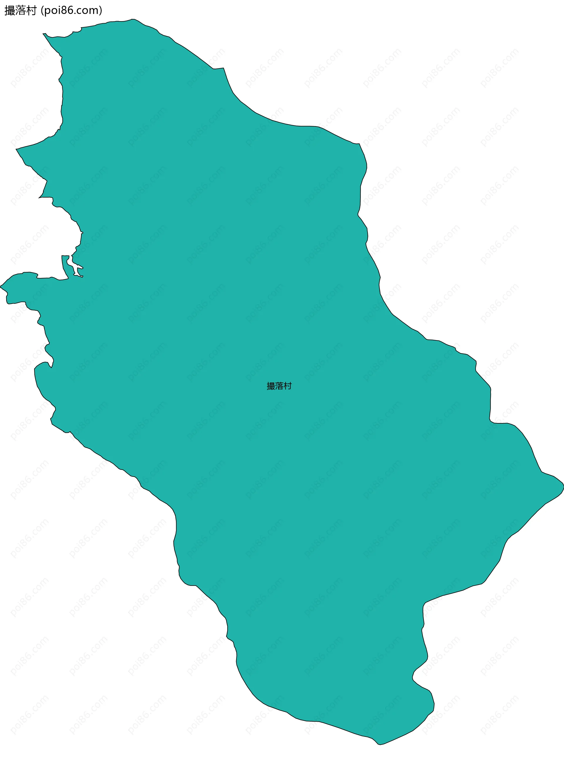 撮落村边界地图