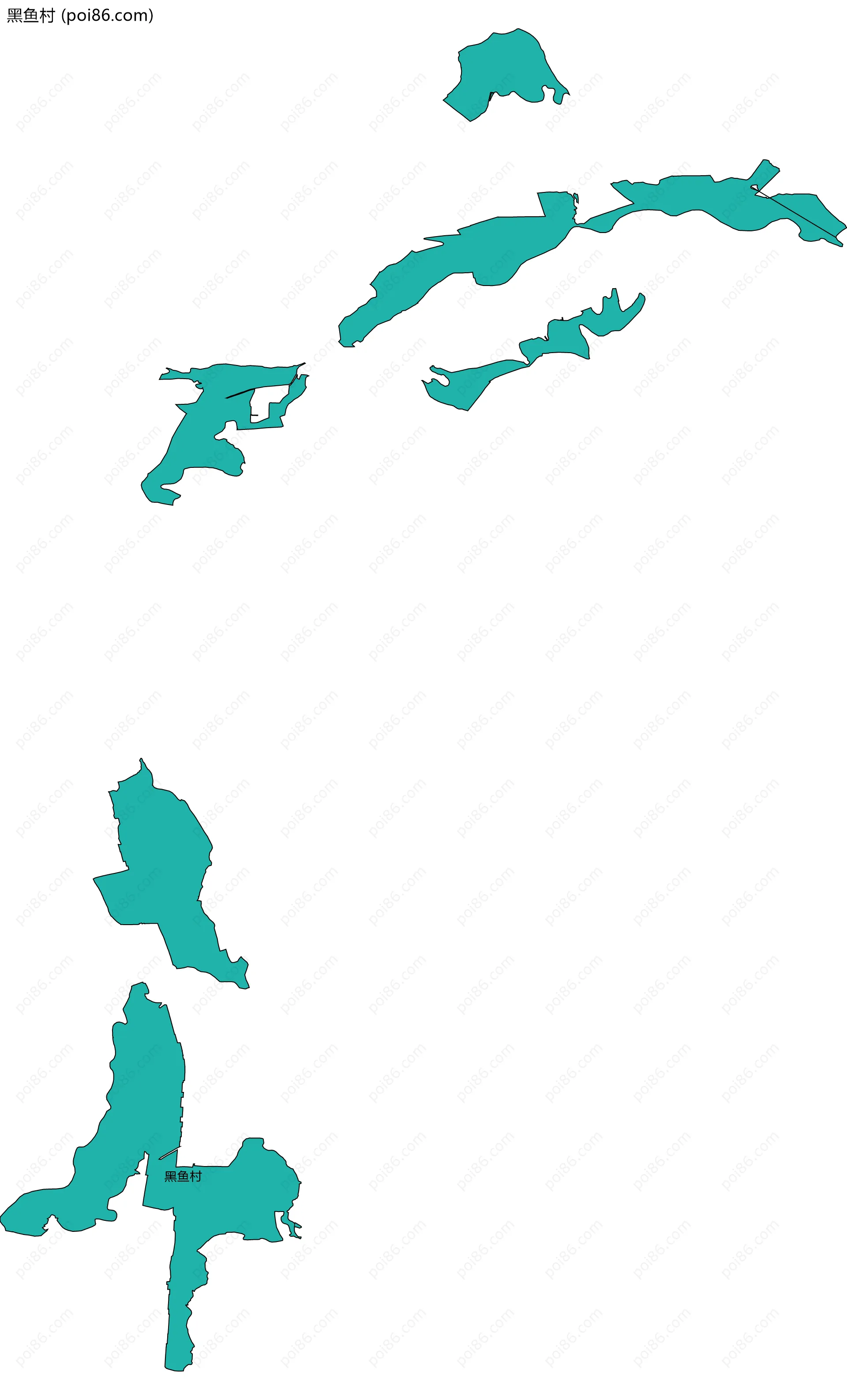 黑鱼村边界地图