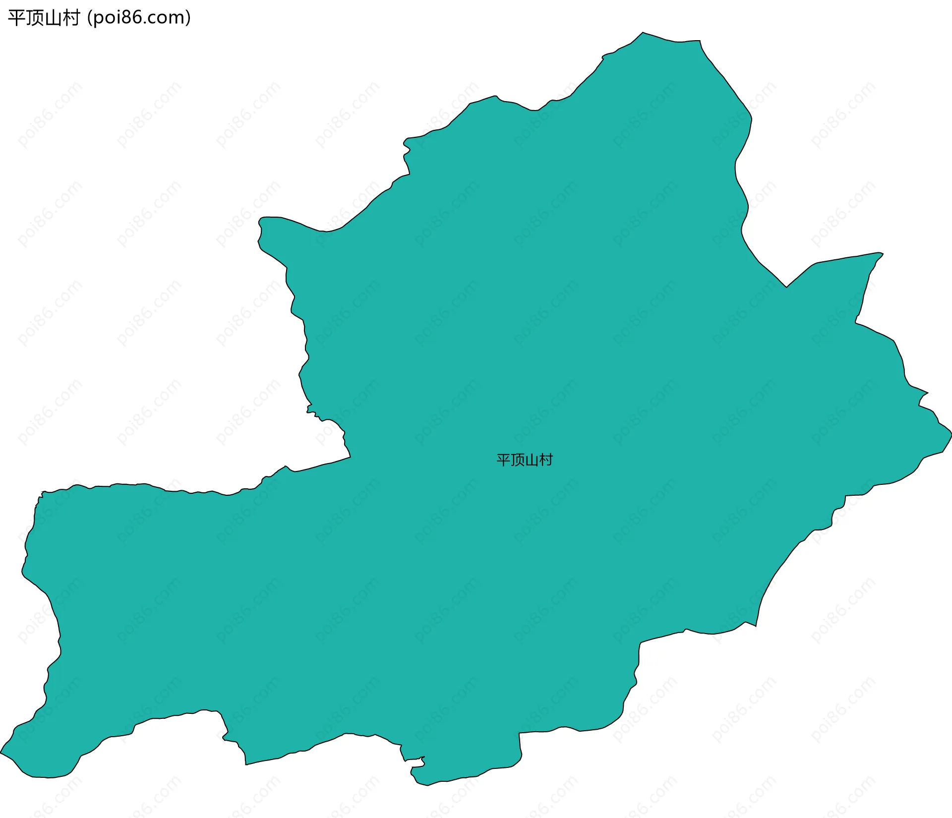 平顶山村边界地图
