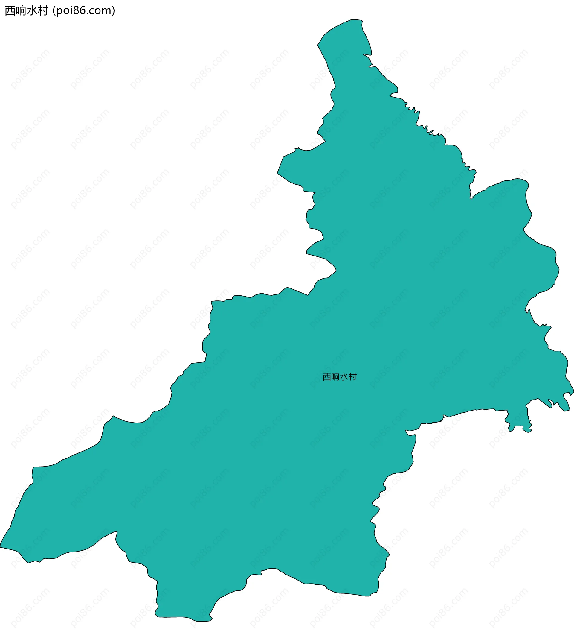 西响水村边界地图