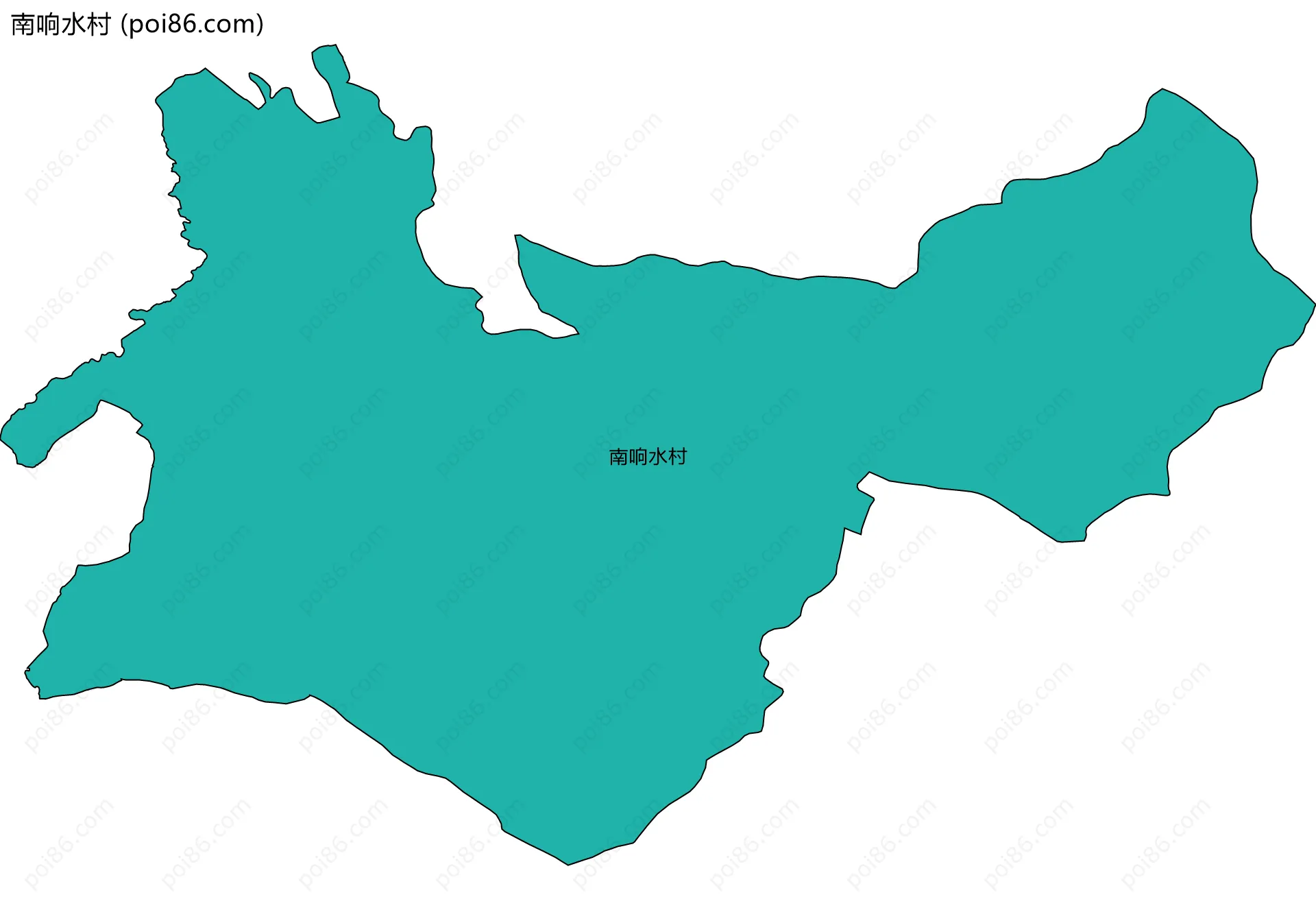 南响水村边界地图