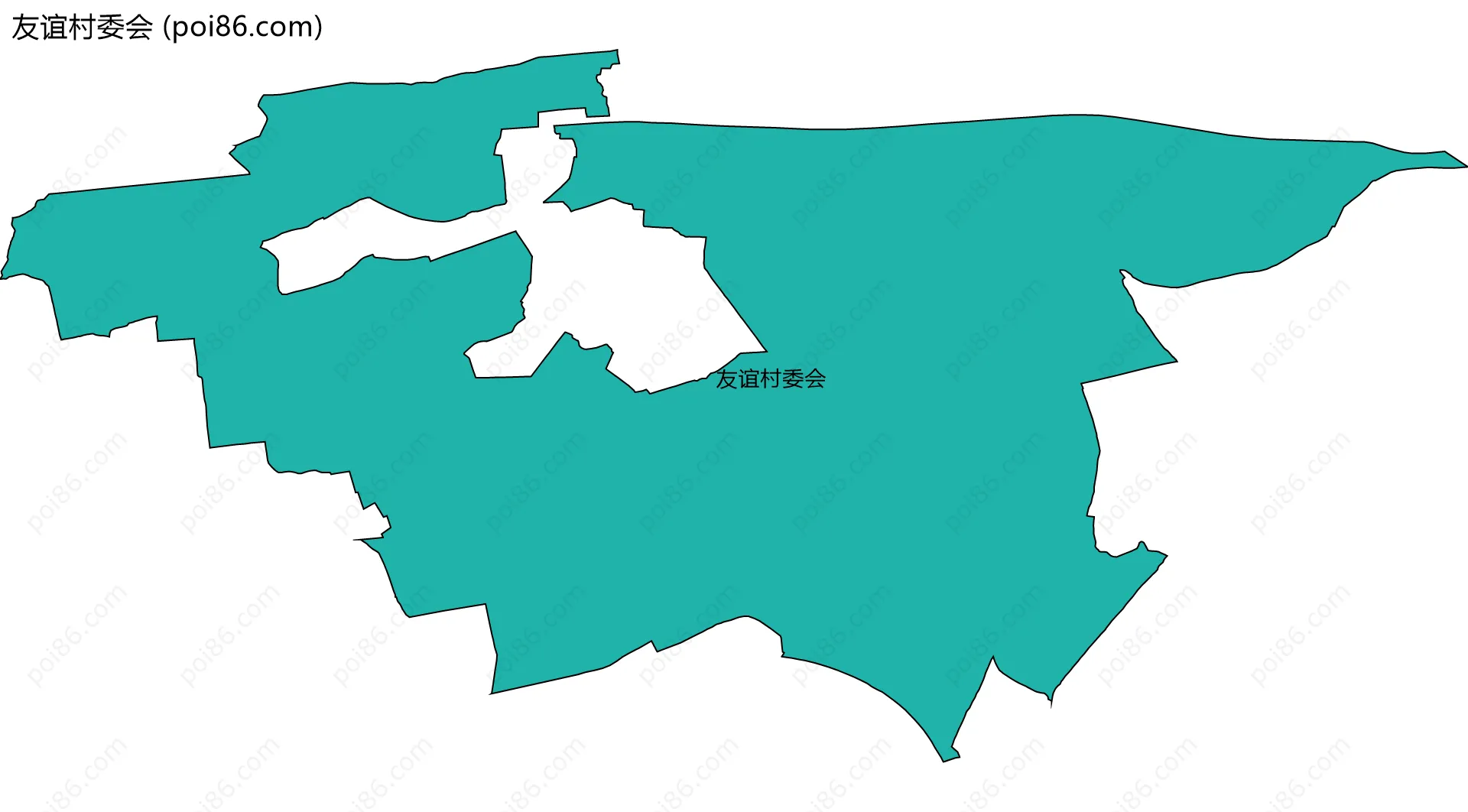友谊村委会边界地图