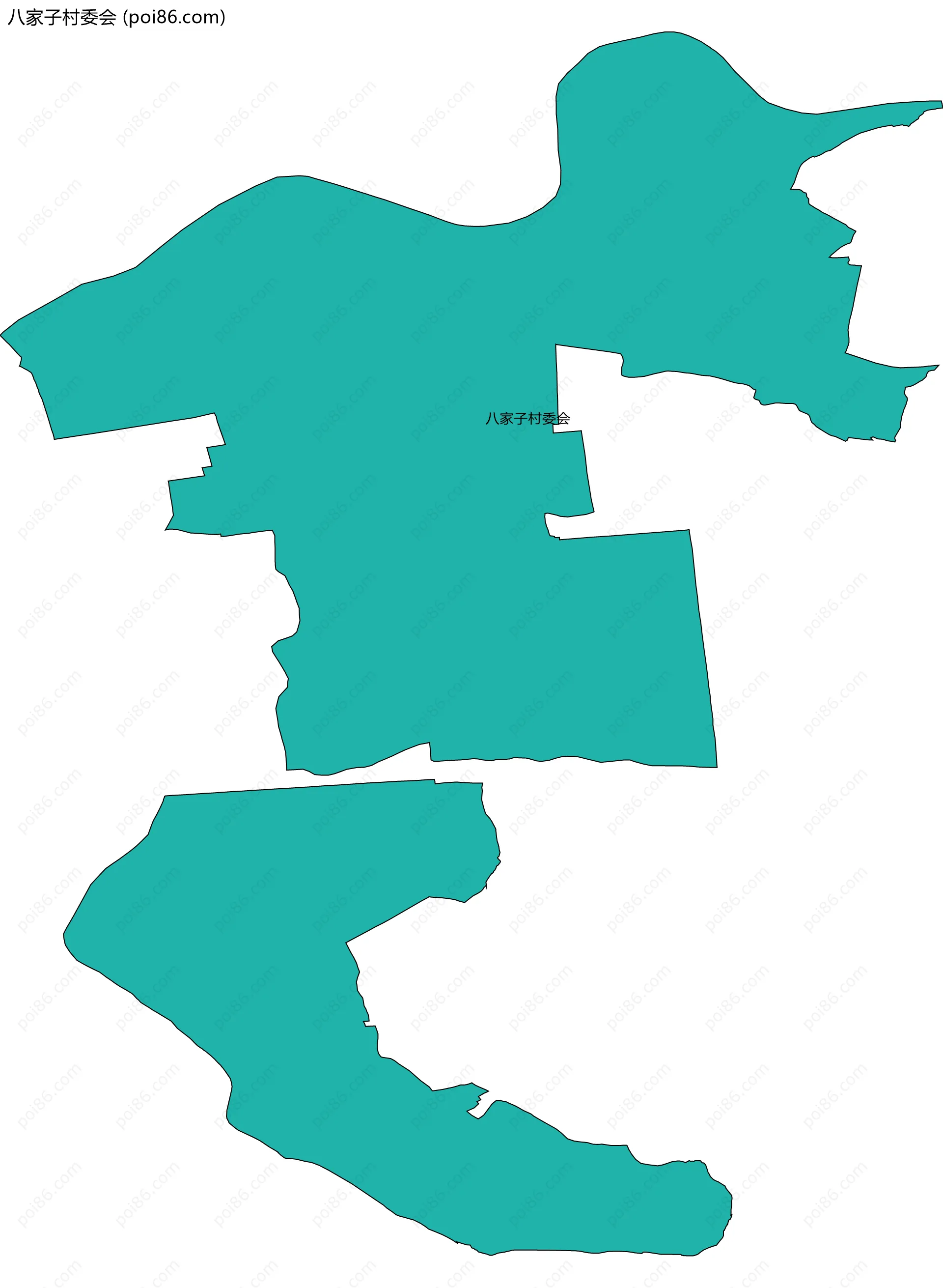 八家子村委会边界地图