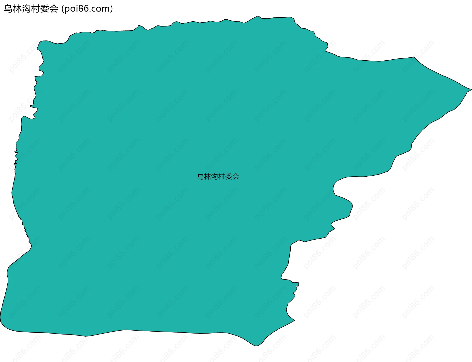 乌林沟村委会边界地图
