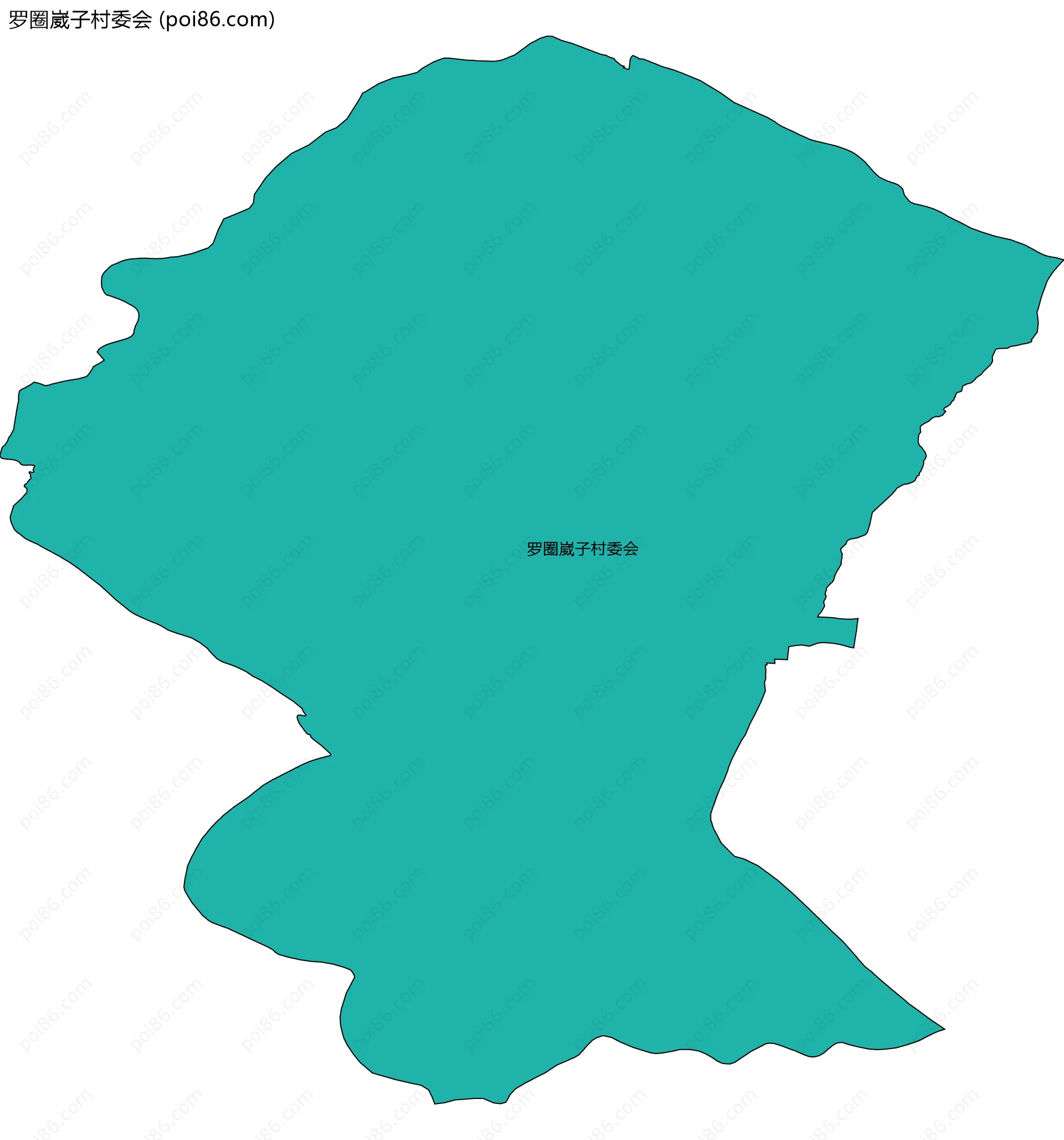 罗圈崴子村委会边界地图