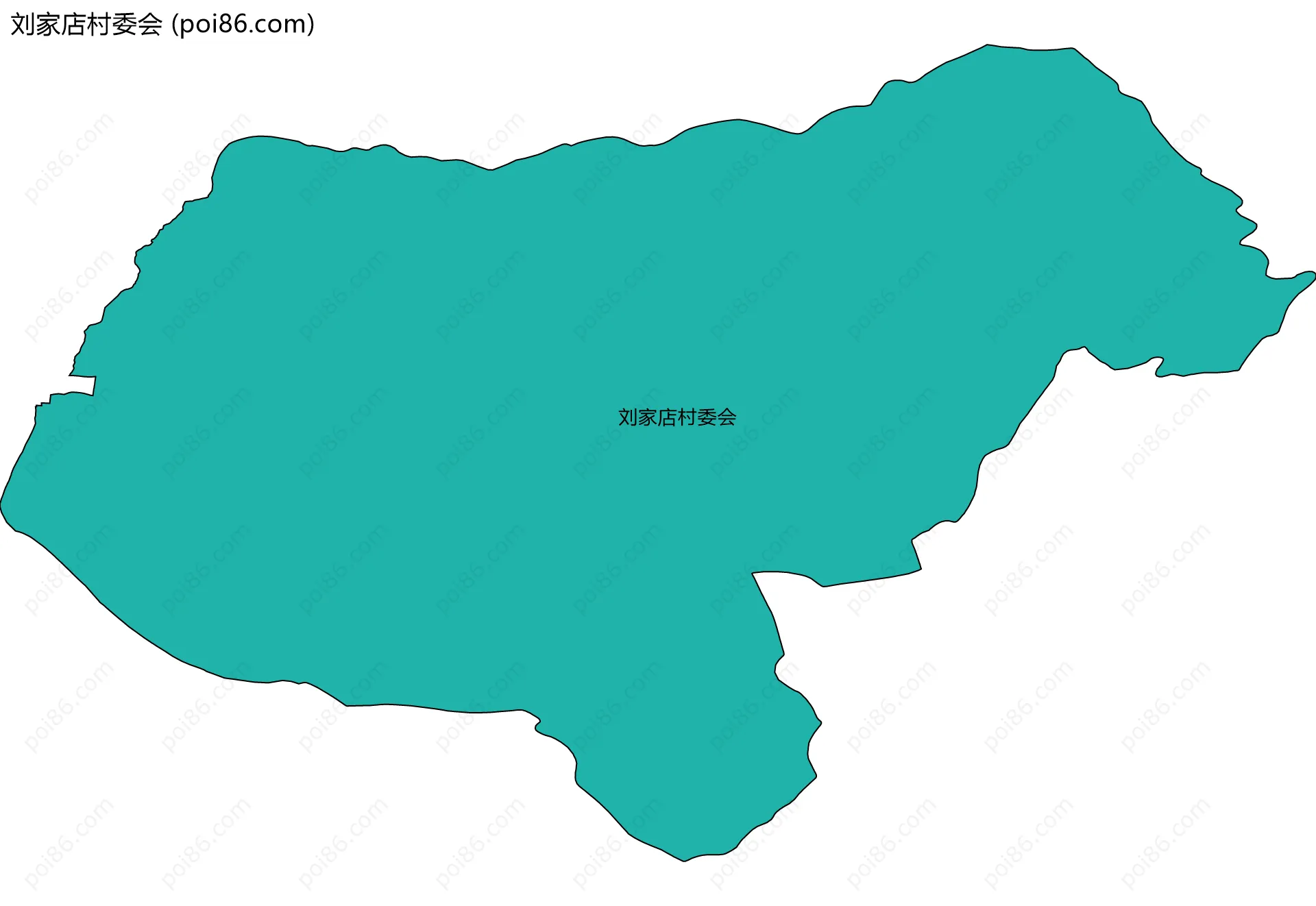 刘家店村委会边界地图