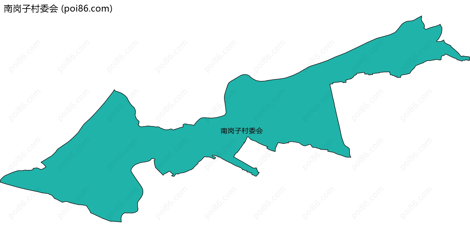 南岗子村委会边界地图