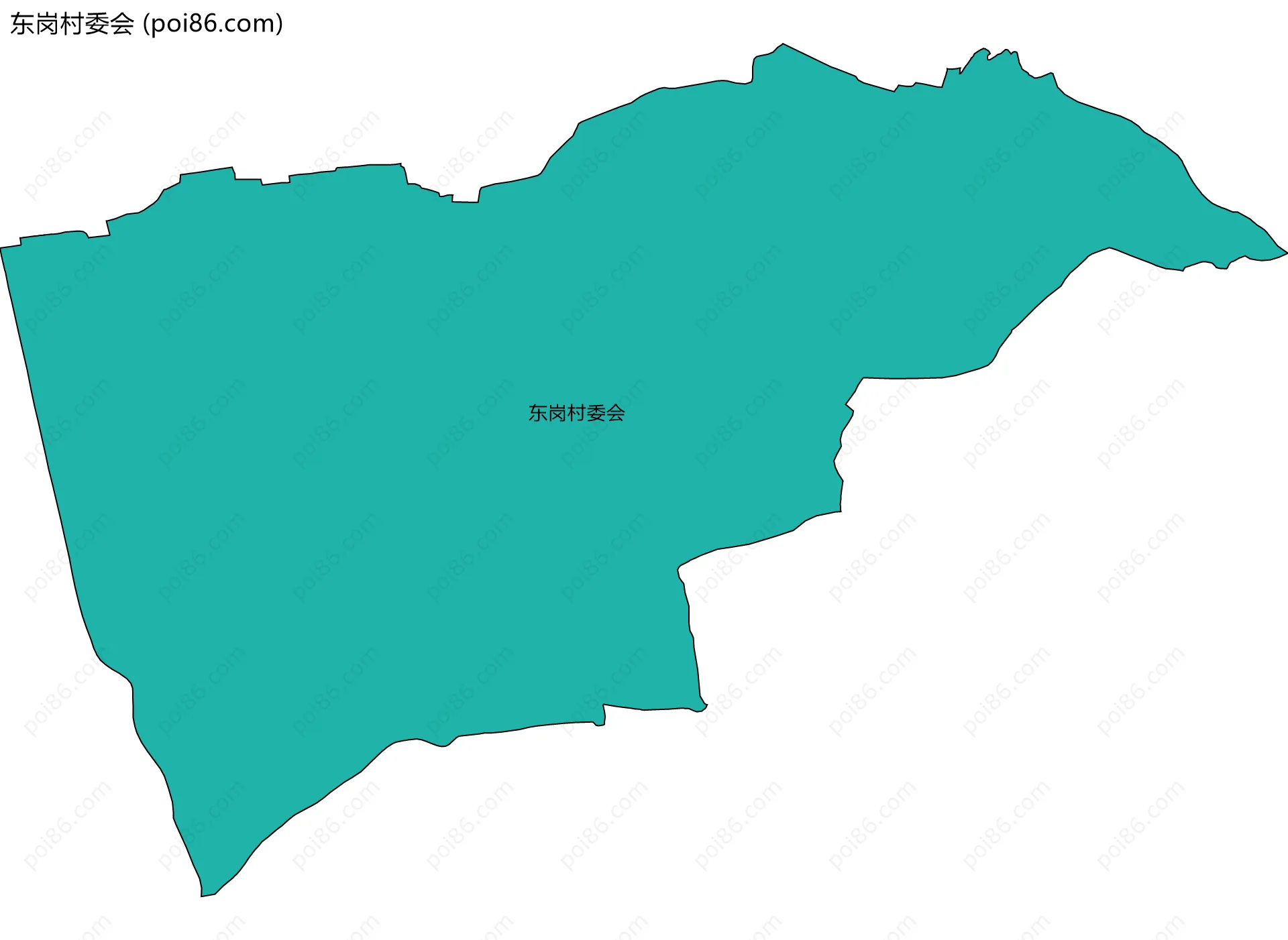 东岗村委会边界地图