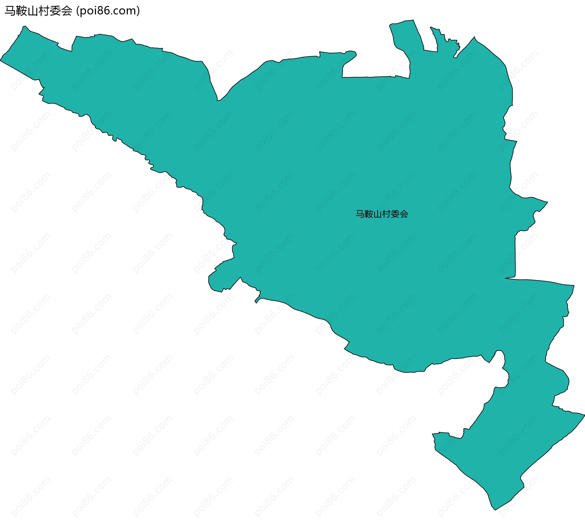 马鞍山村委会边界地图