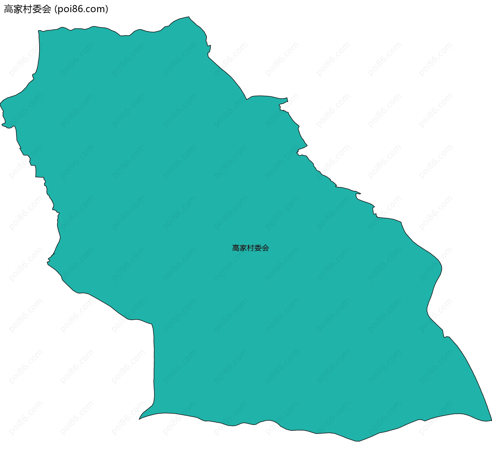 高家村委会边界地图