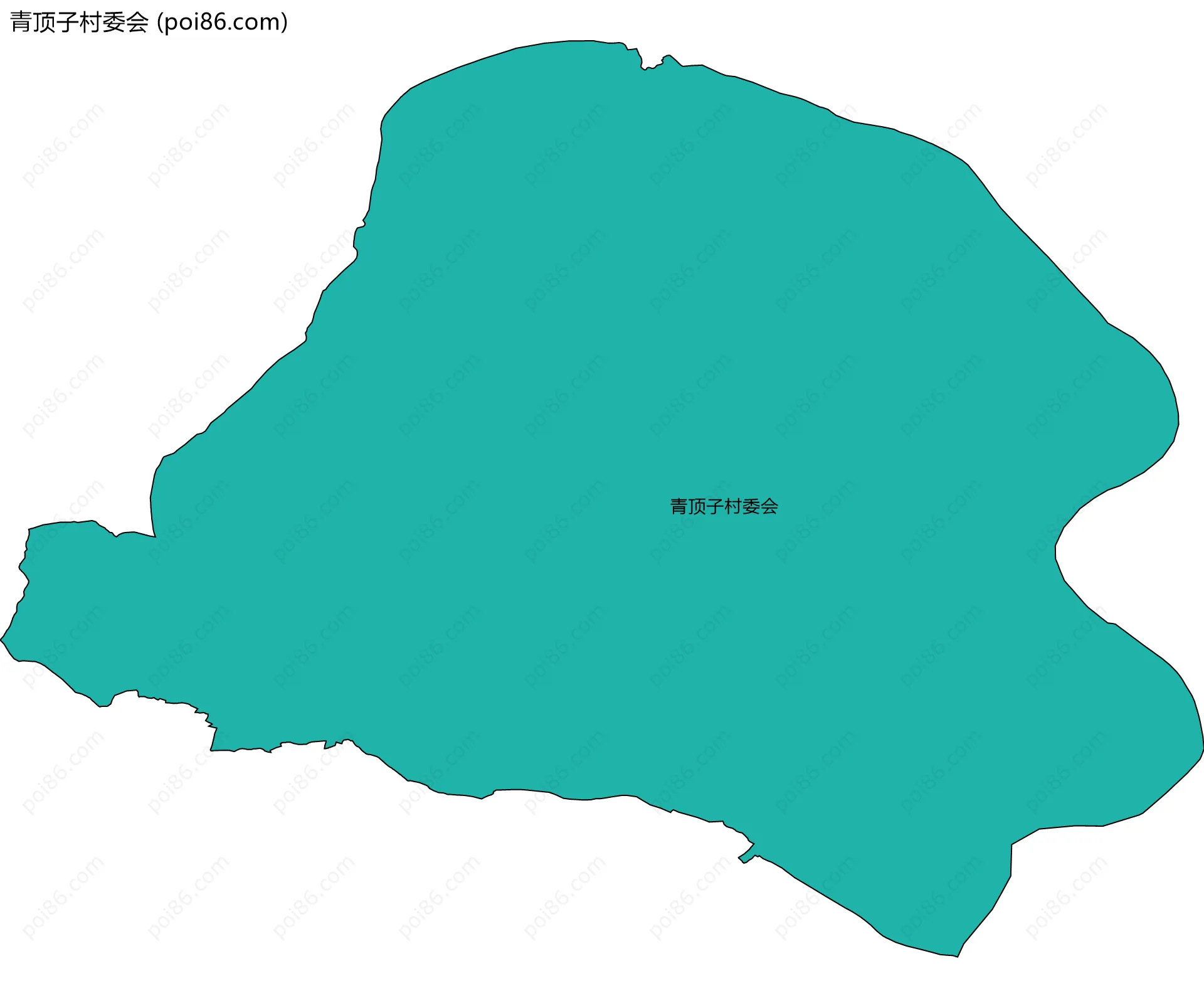青顶子村委会边界地图