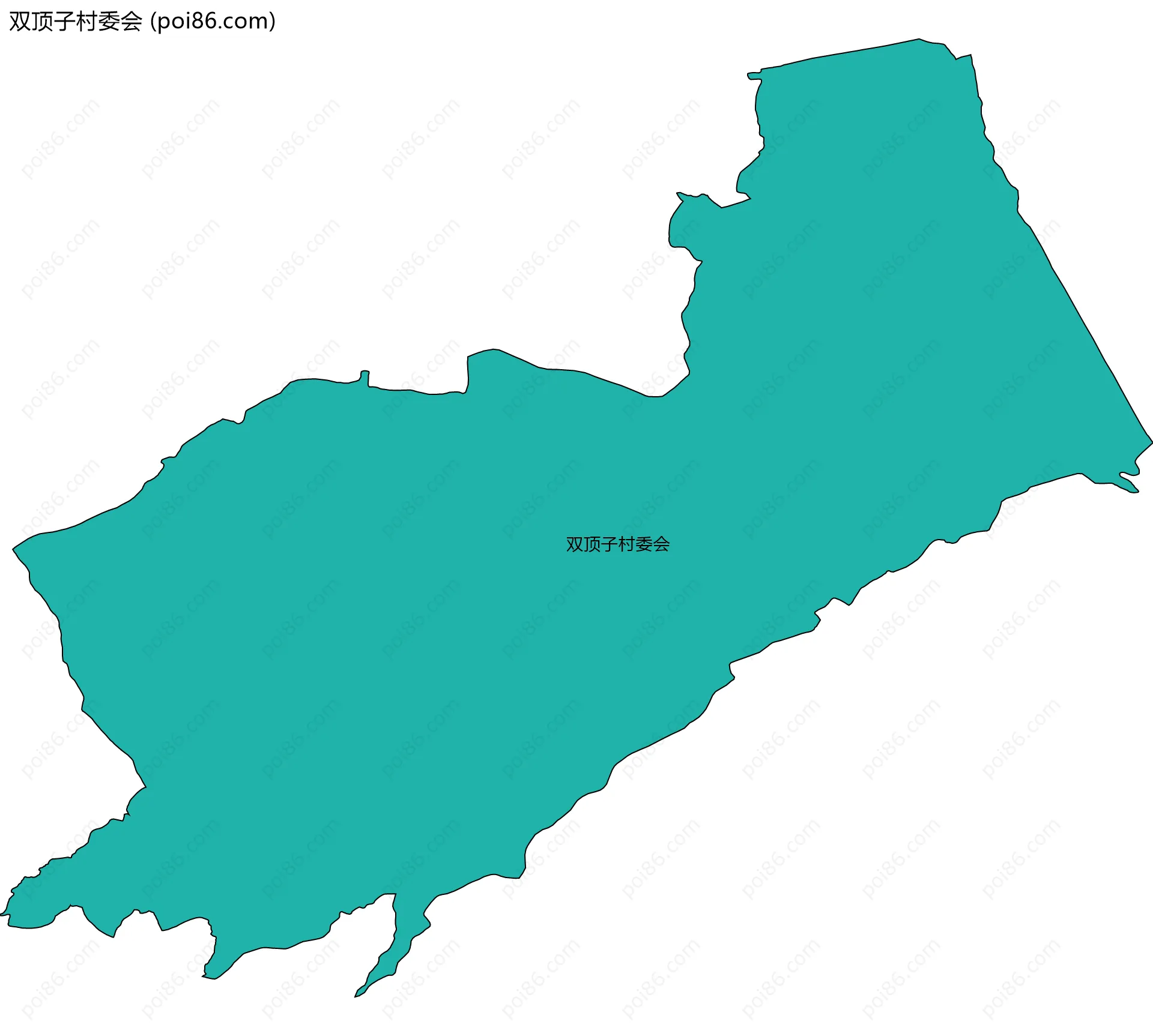 双顶子村委会边界地图