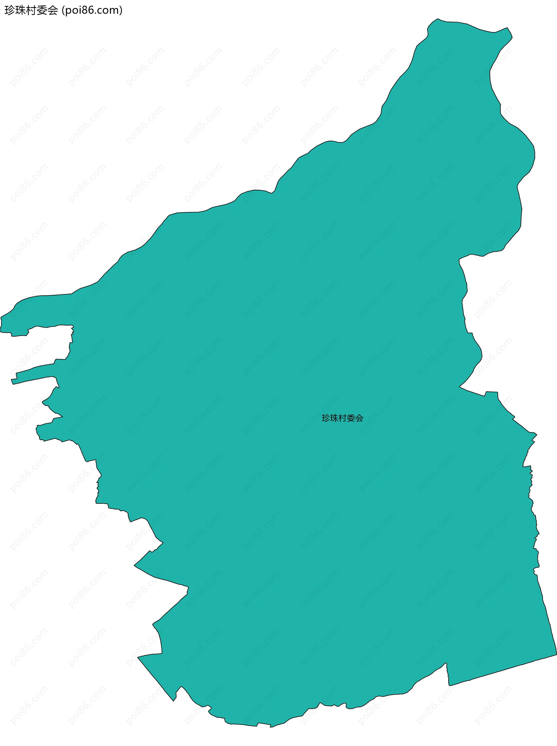 珍珠村委会边界地图
