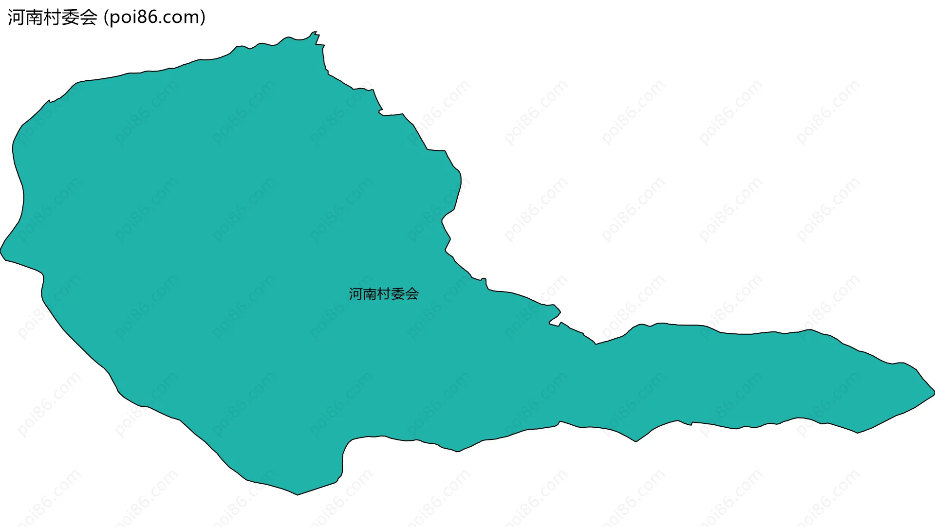 河南村委会边界地图