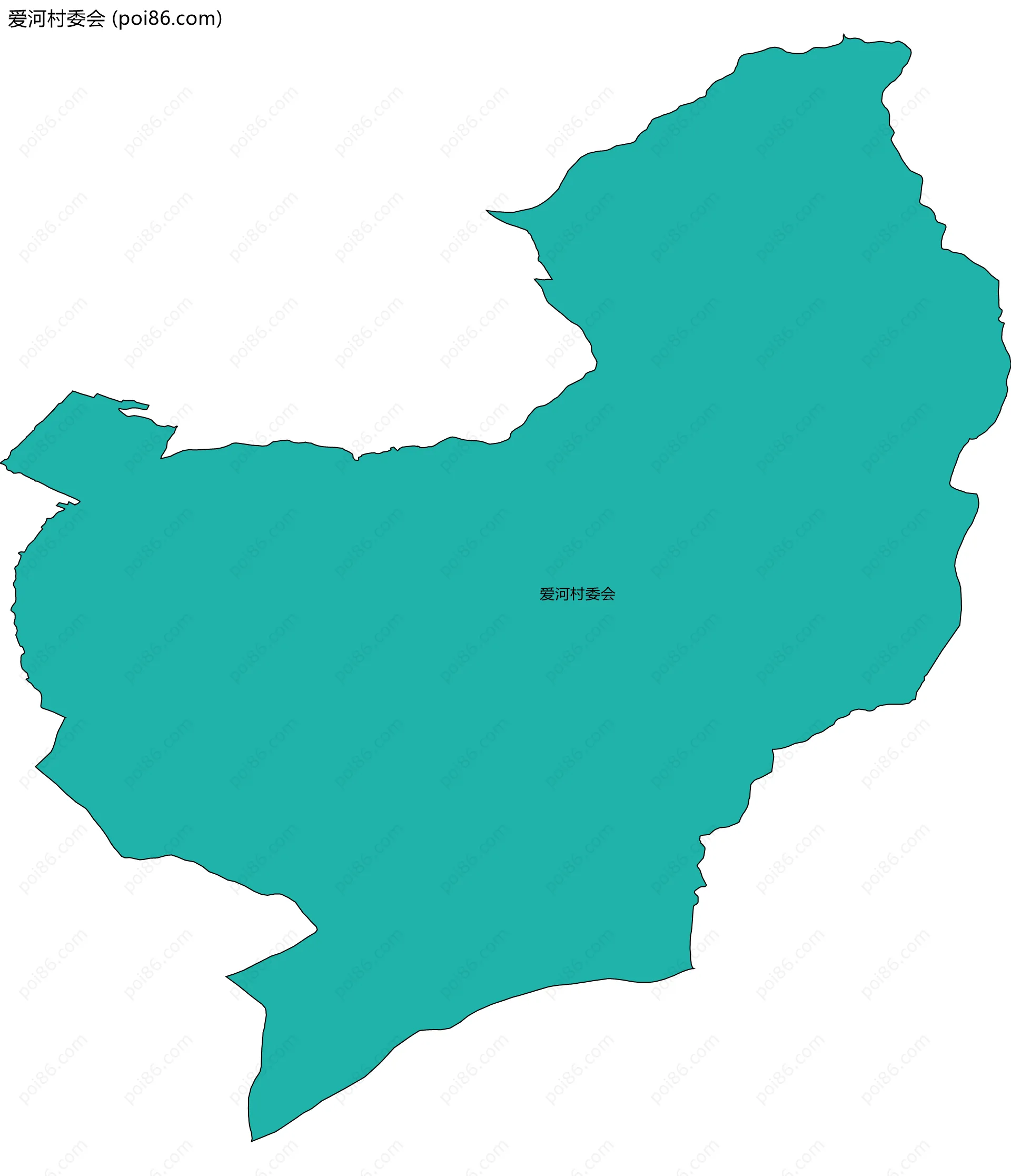 爱河村委会边界地图