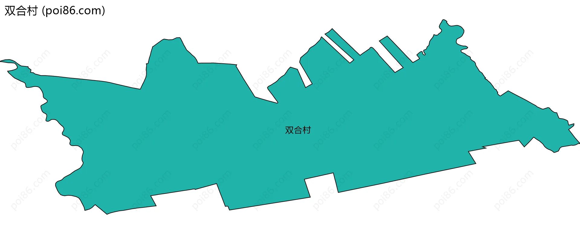 双合村边界地图