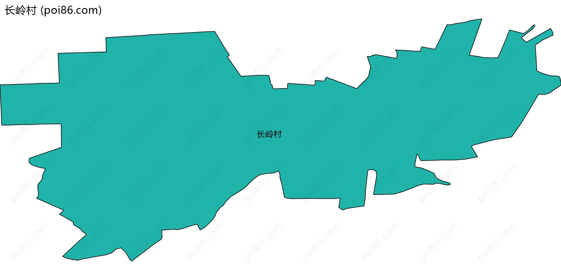 长岭村边界地图