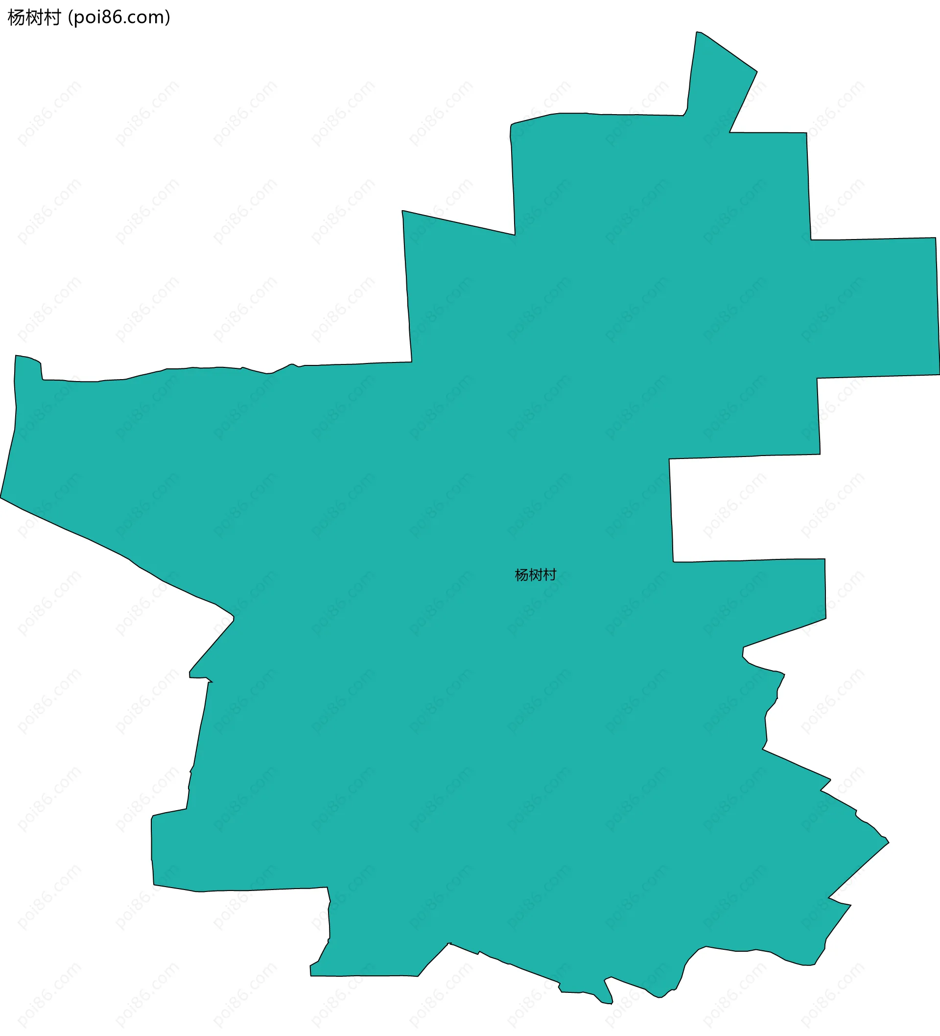 杨树村边界地图